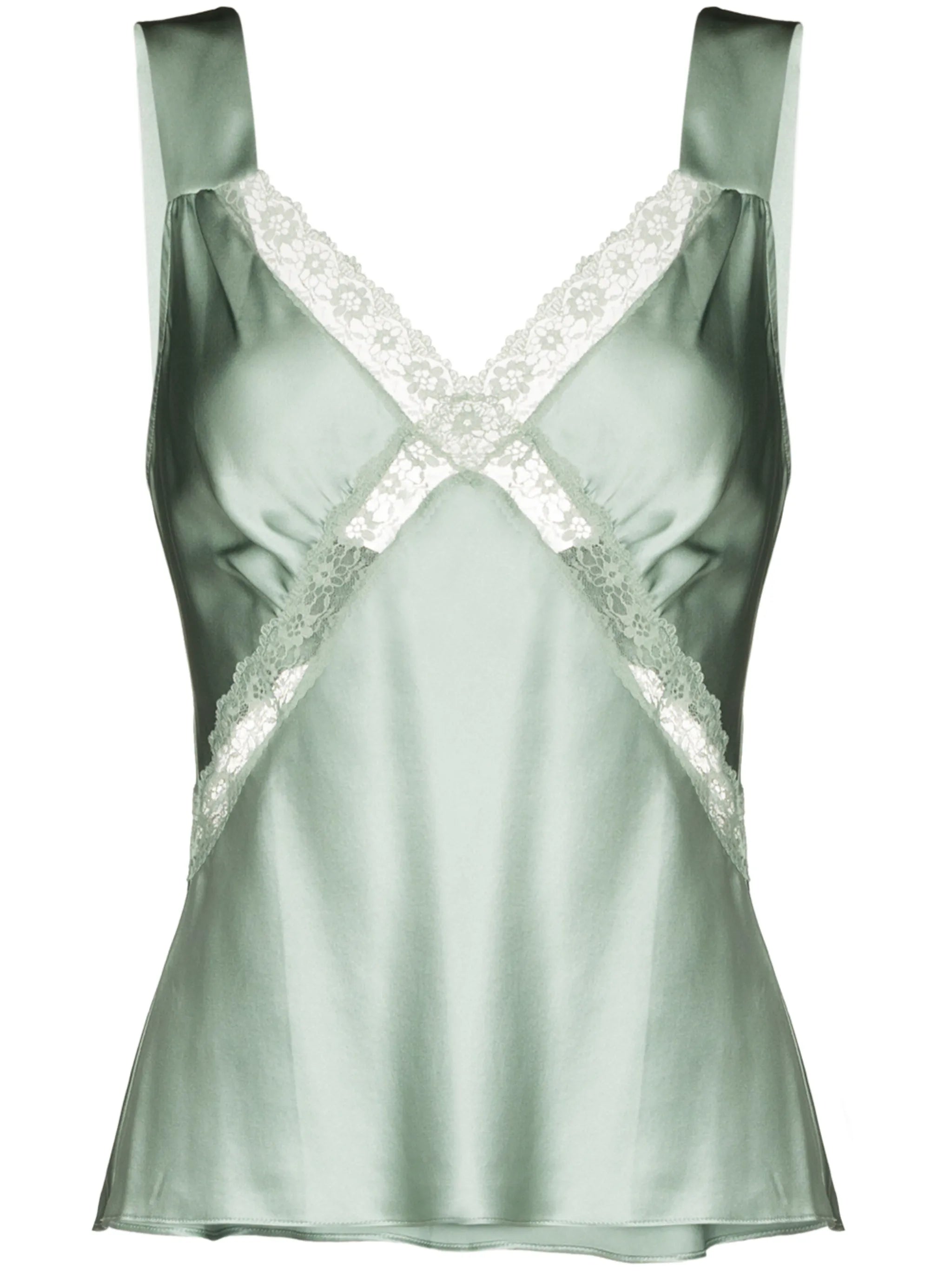 Vendome lace-trim camisole top