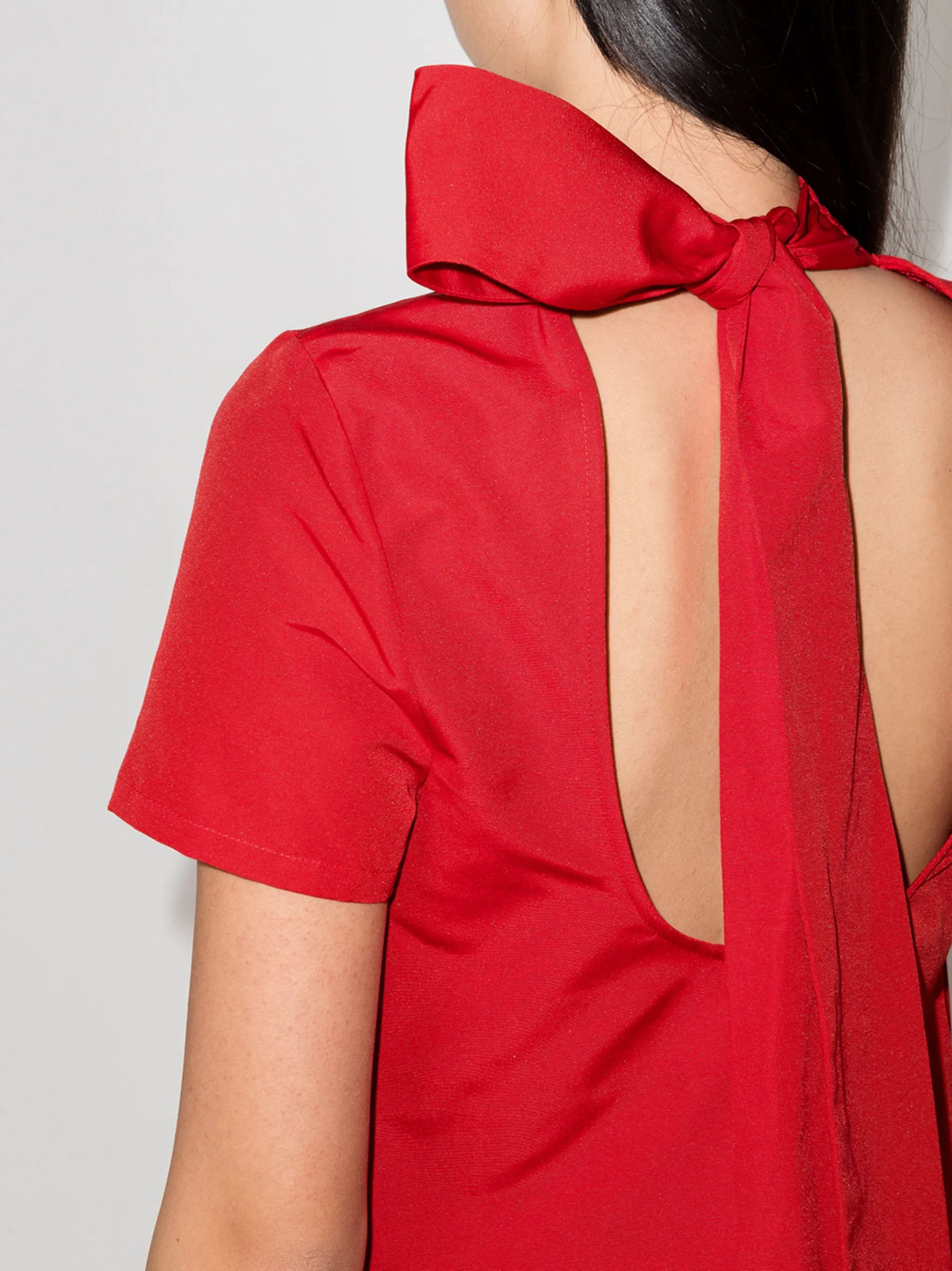 Ilana bow-detail gown