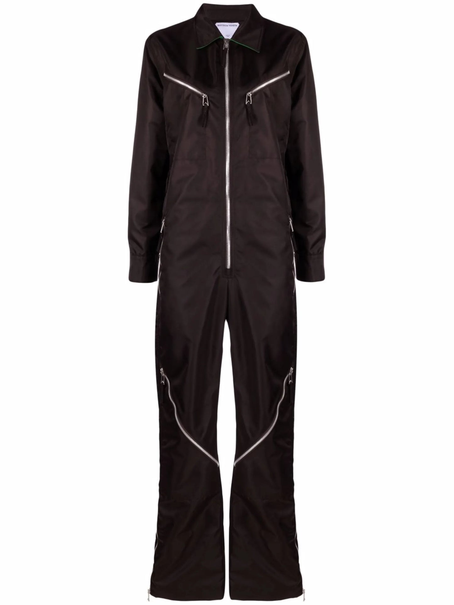 zip-detail long-sleeve jumpsuit