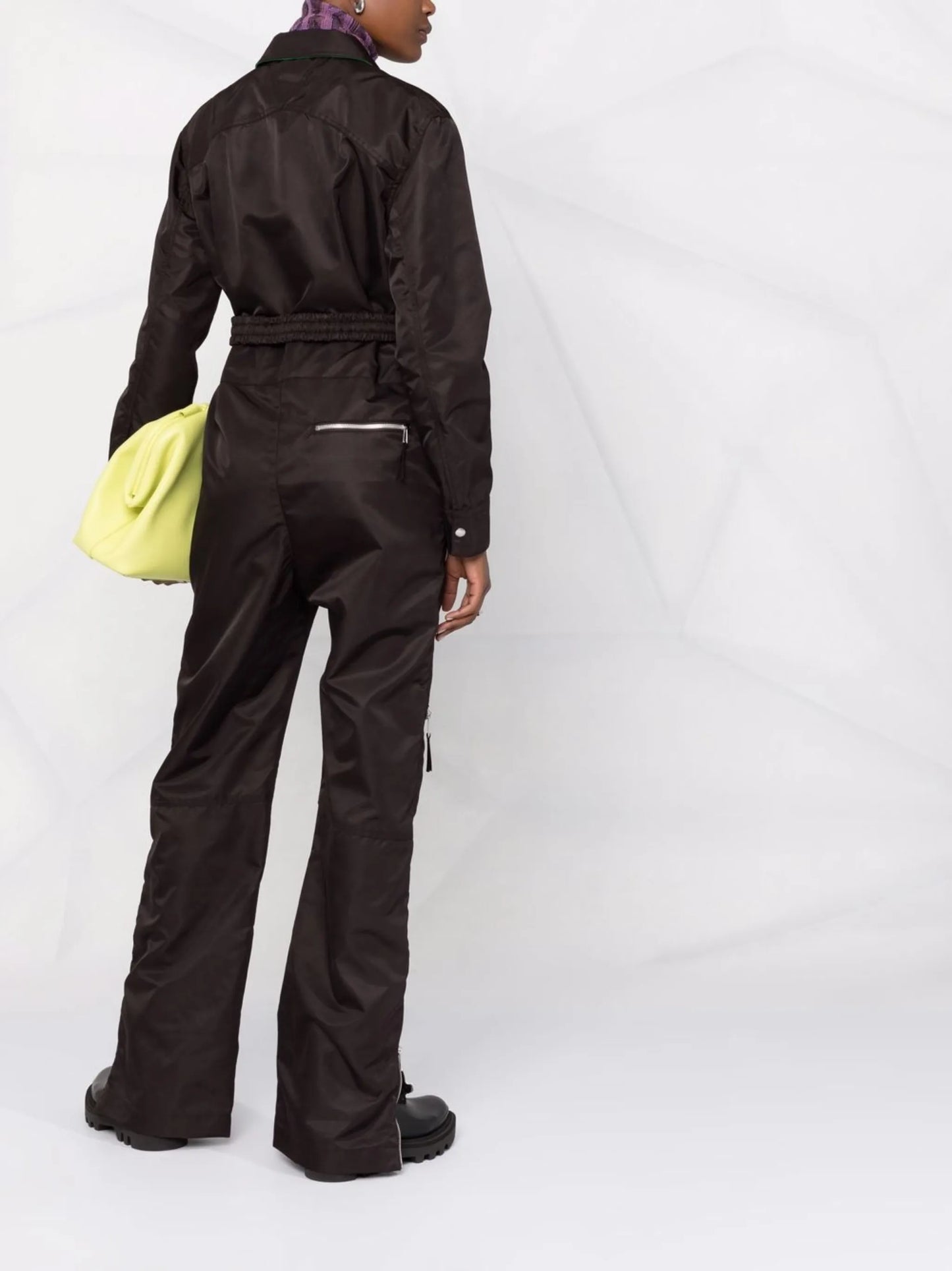 zip-detail long-sleeve jumpsuit