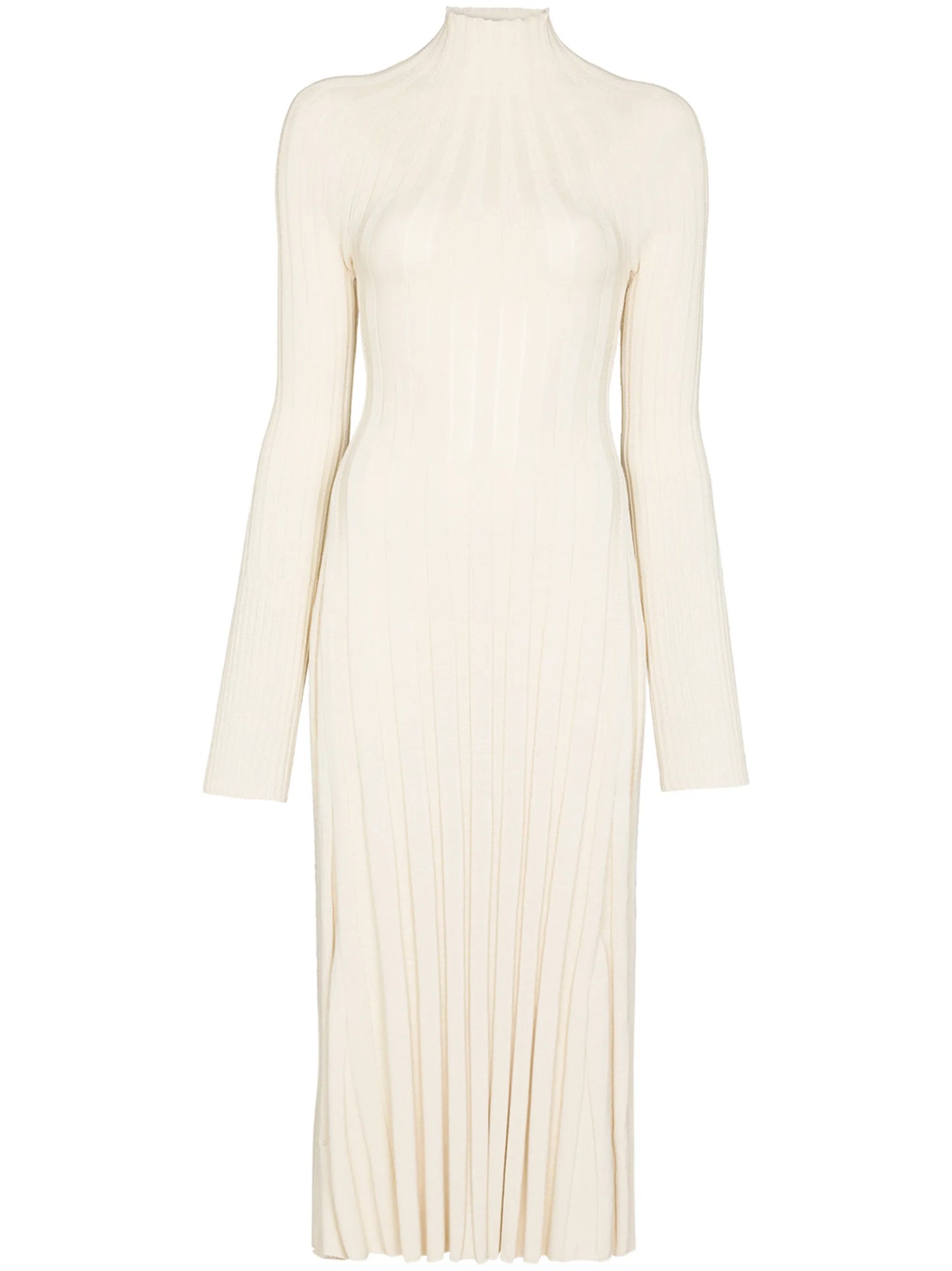 ribbed-knit midi dress