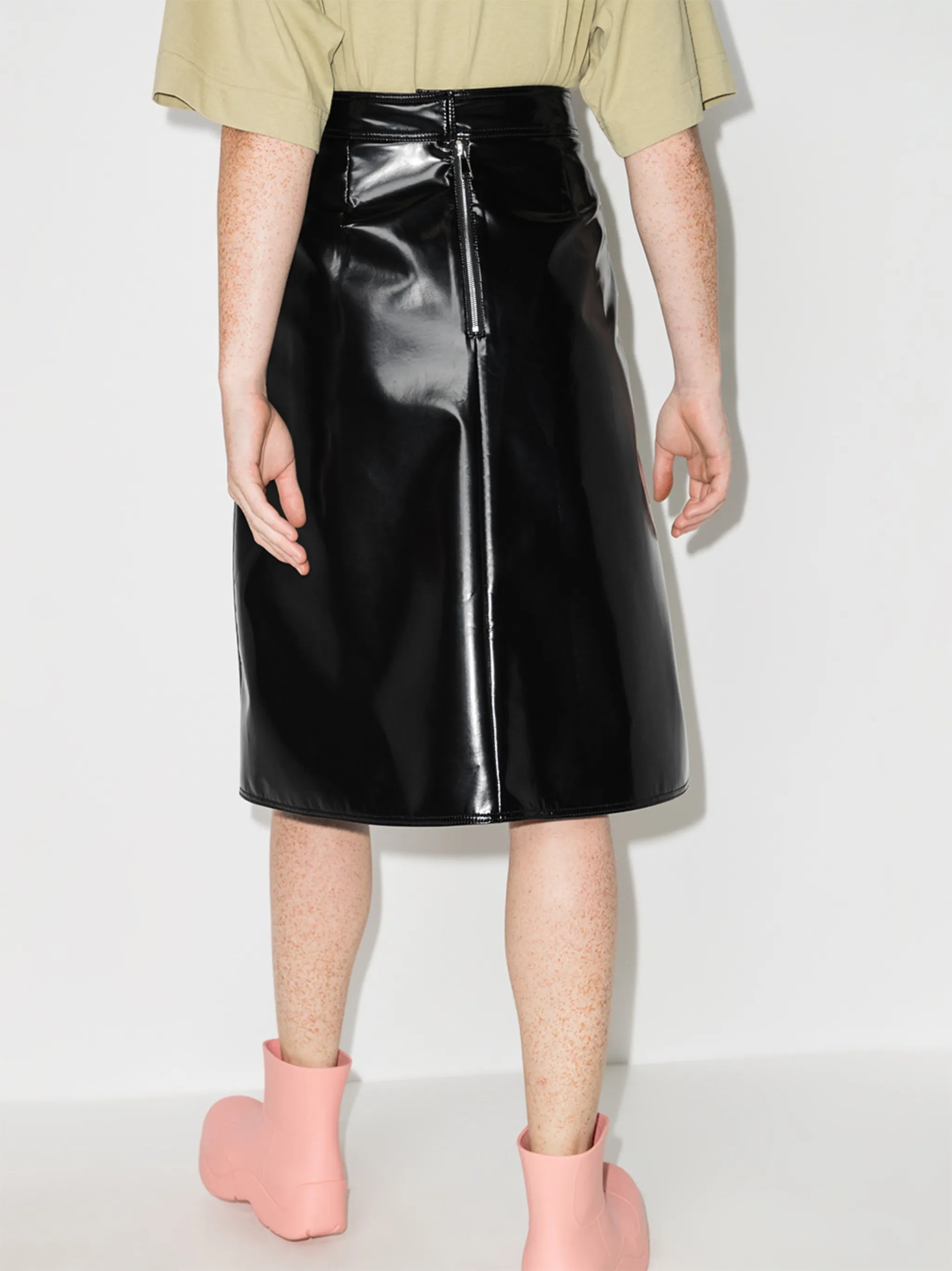 2 Moncler 1952 faux leather midi skirt