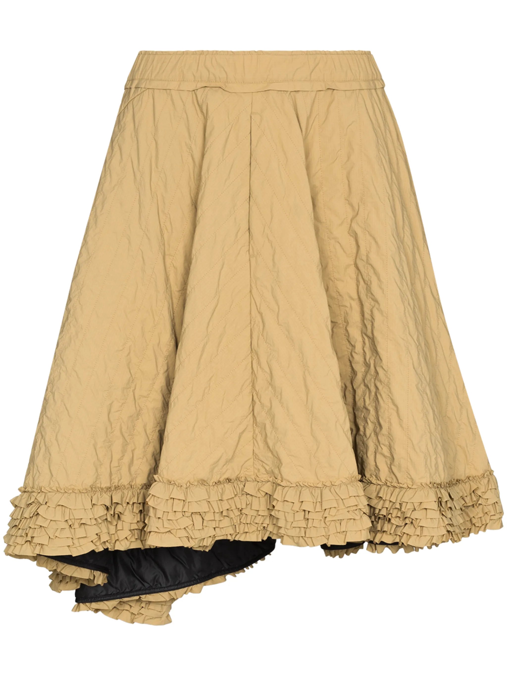 Moncler 1952 quilted asymmetric skirt