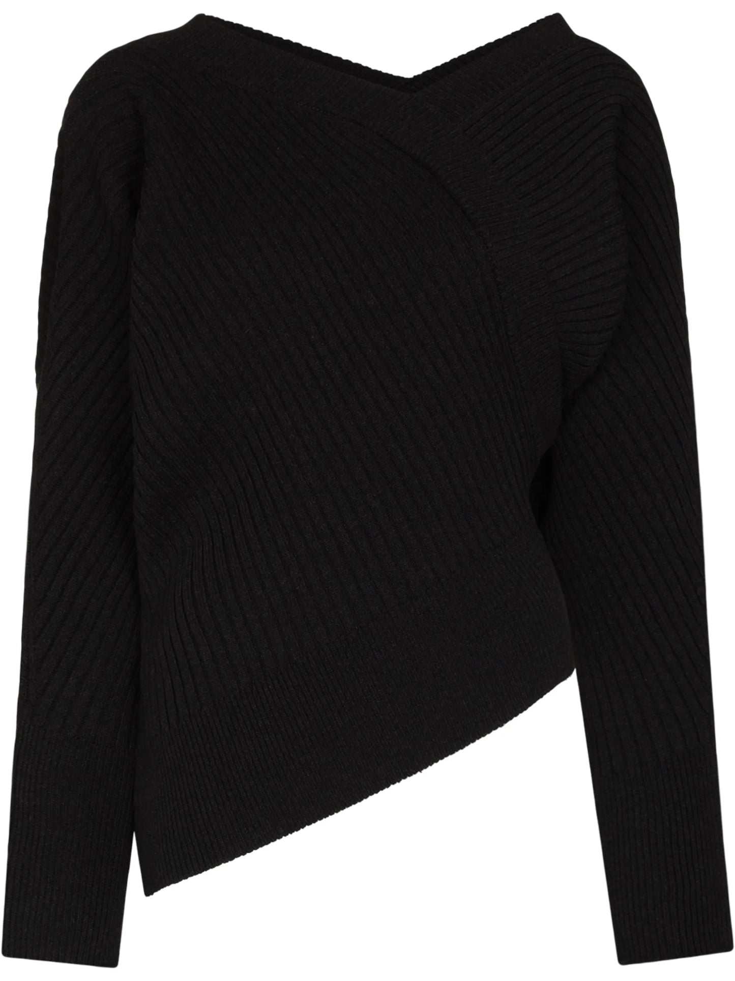 Unbalance asymmetric ribbed jumper