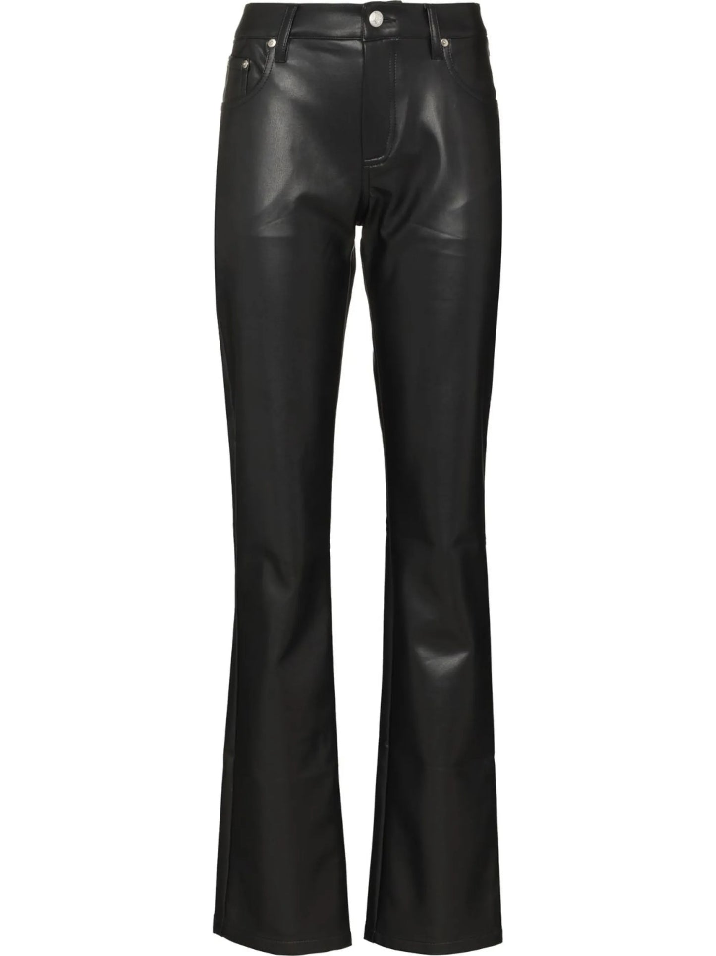 mid-rise straight-leg trousers