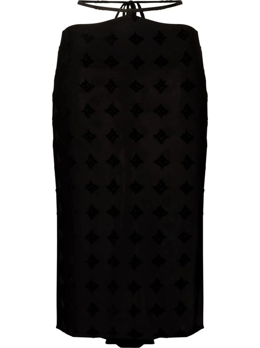 cut-out pencil skirt