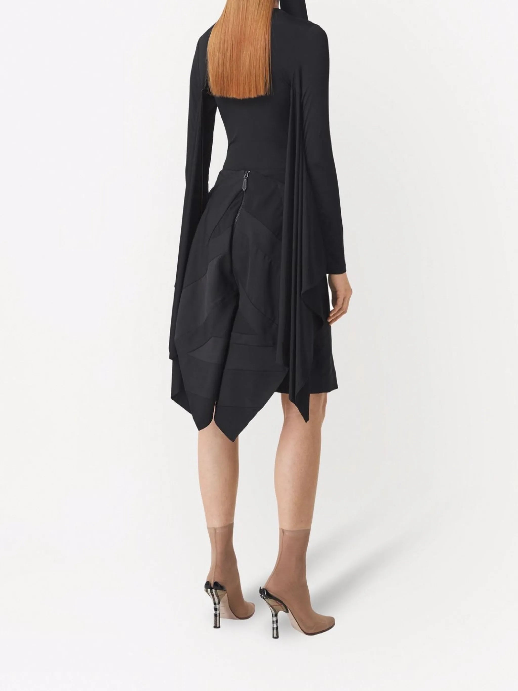 flag drape-detail skirt