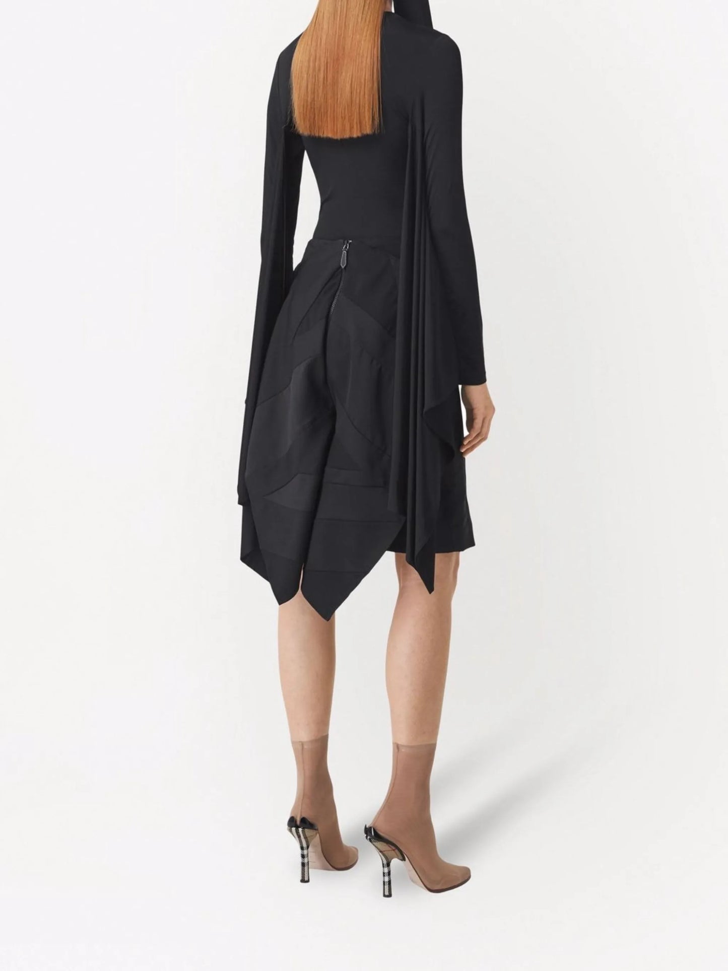 flag drape-detail skirt