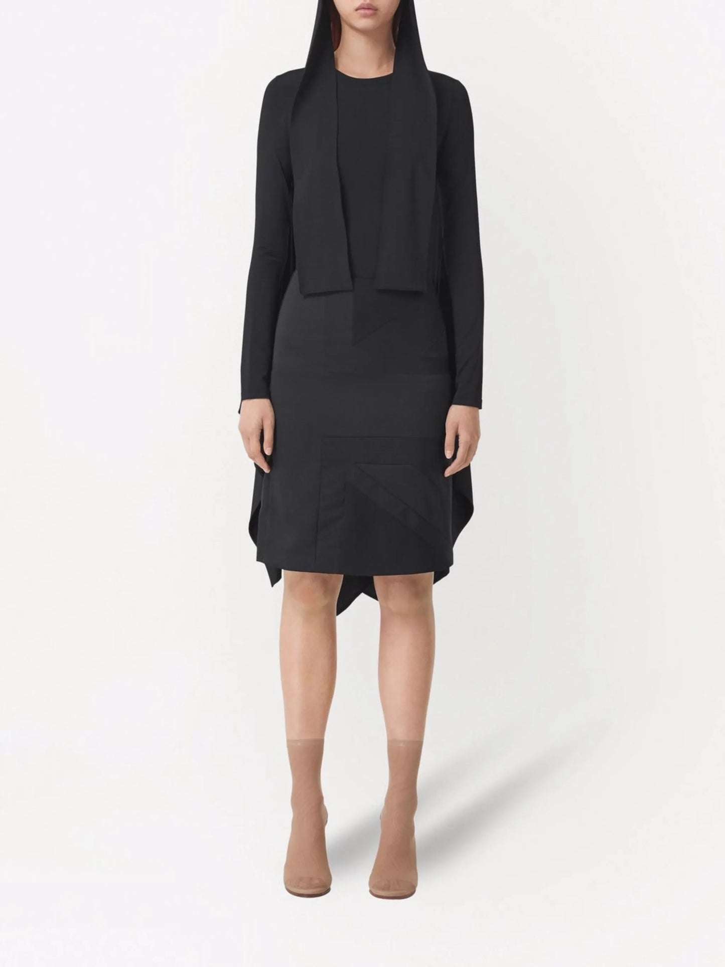 flag drape-detail skirt