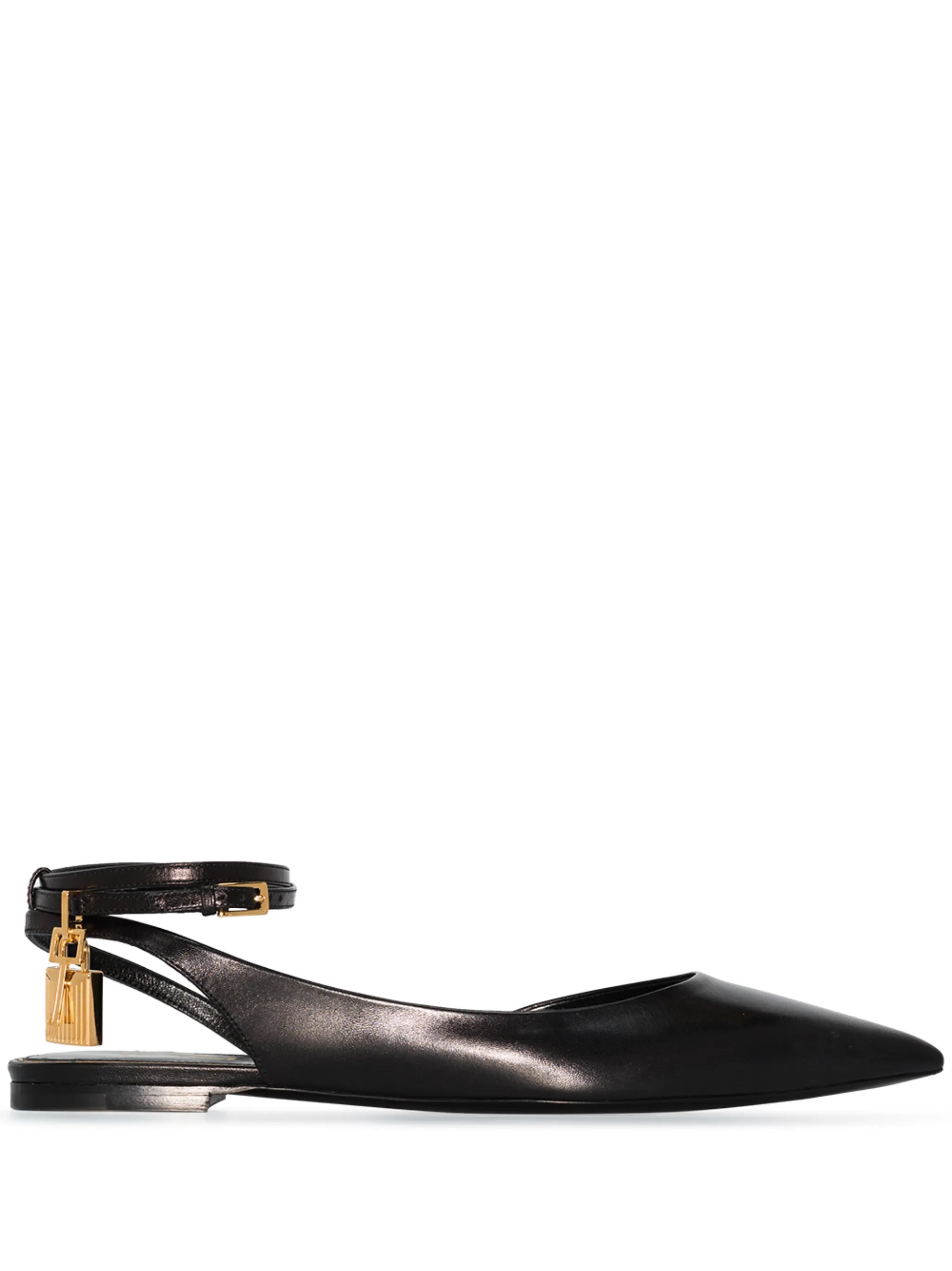 padlock detail ballerina shoes