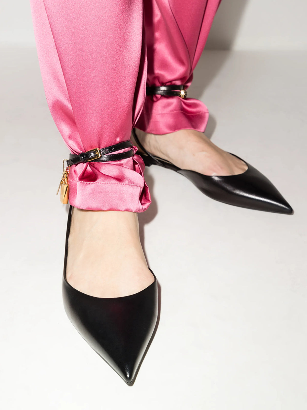 padlock detail ballerina shoes
