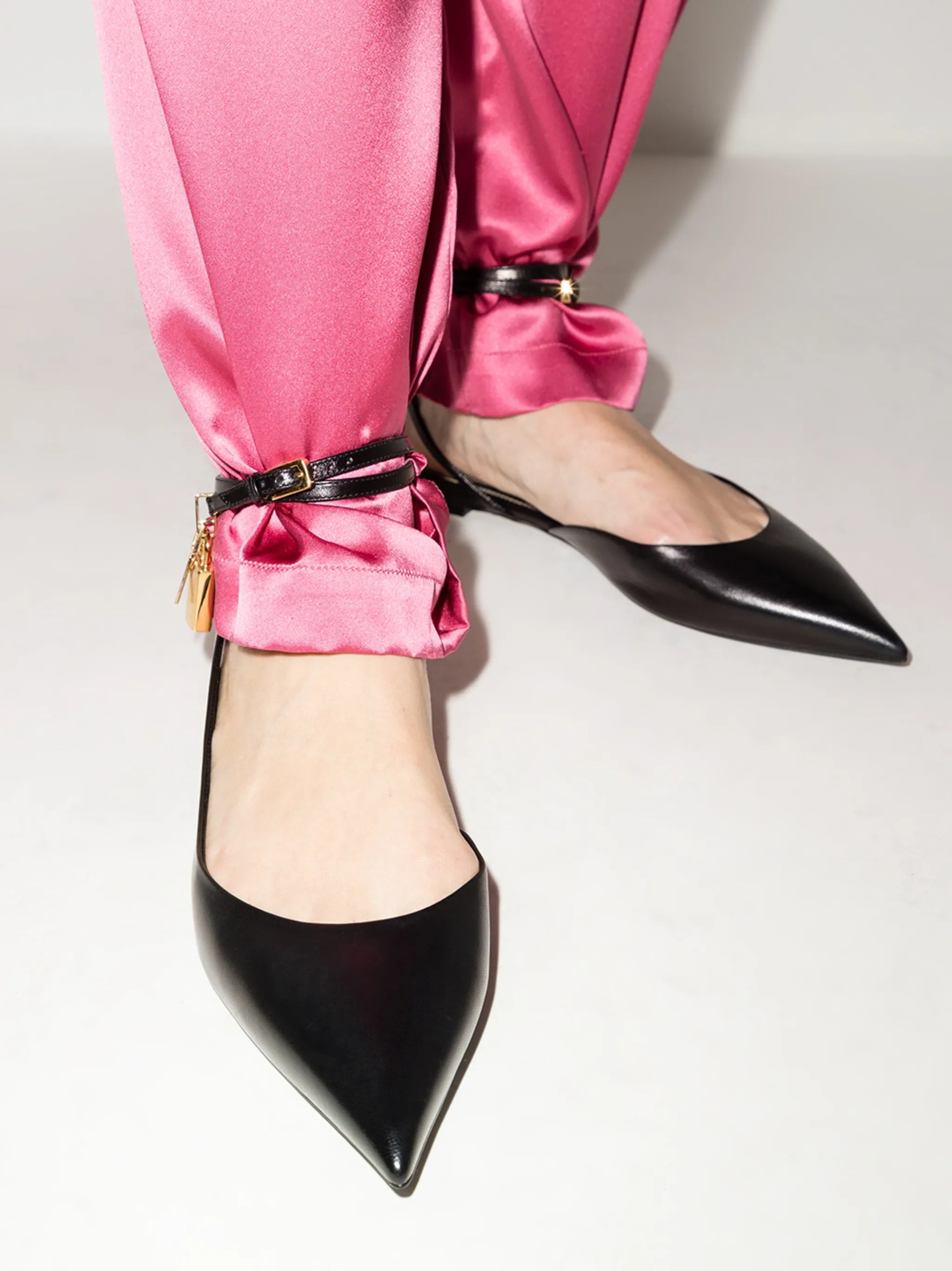 padlock detail ballerina shoes