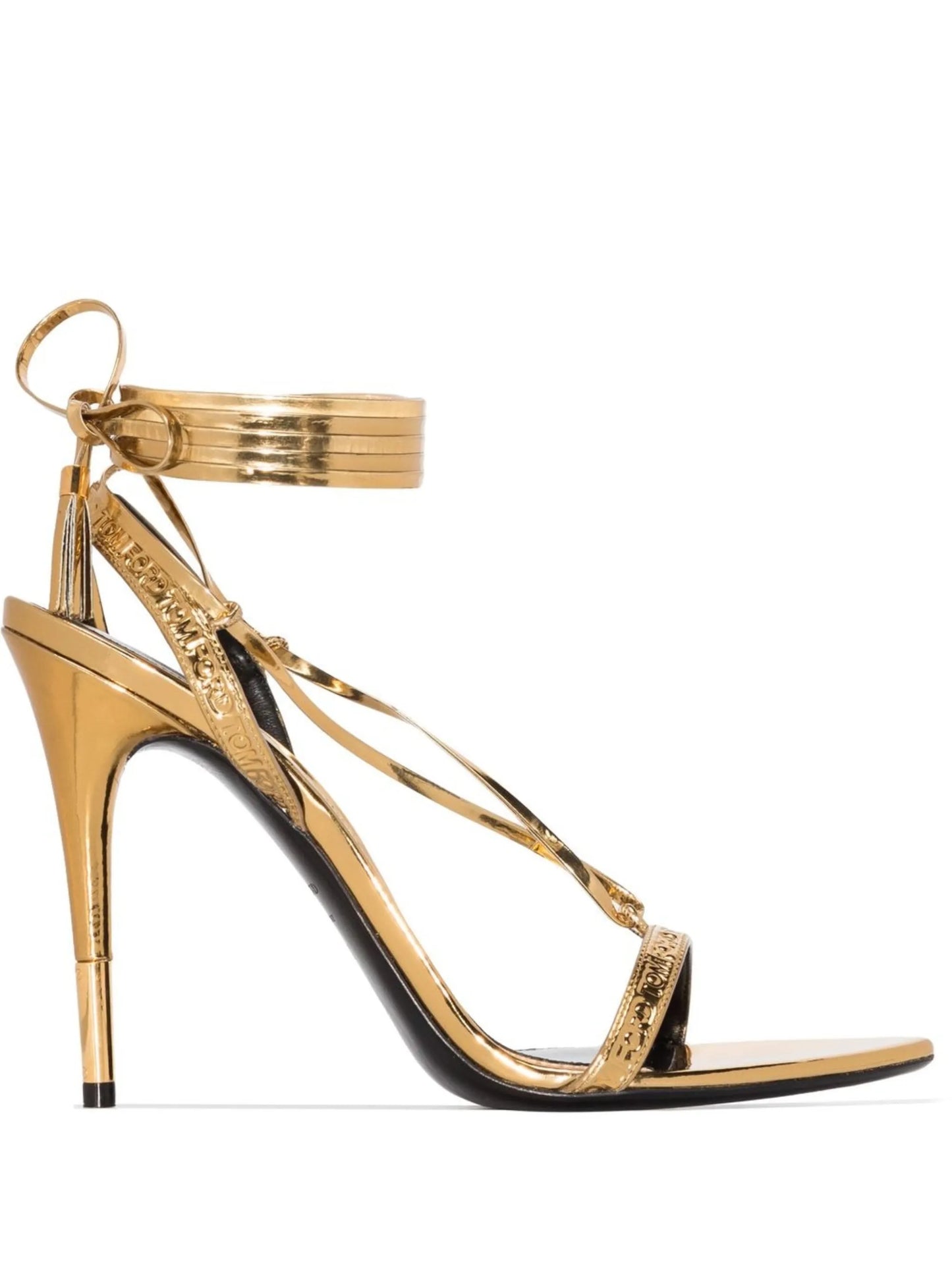 metallic-finish 105mm sandals