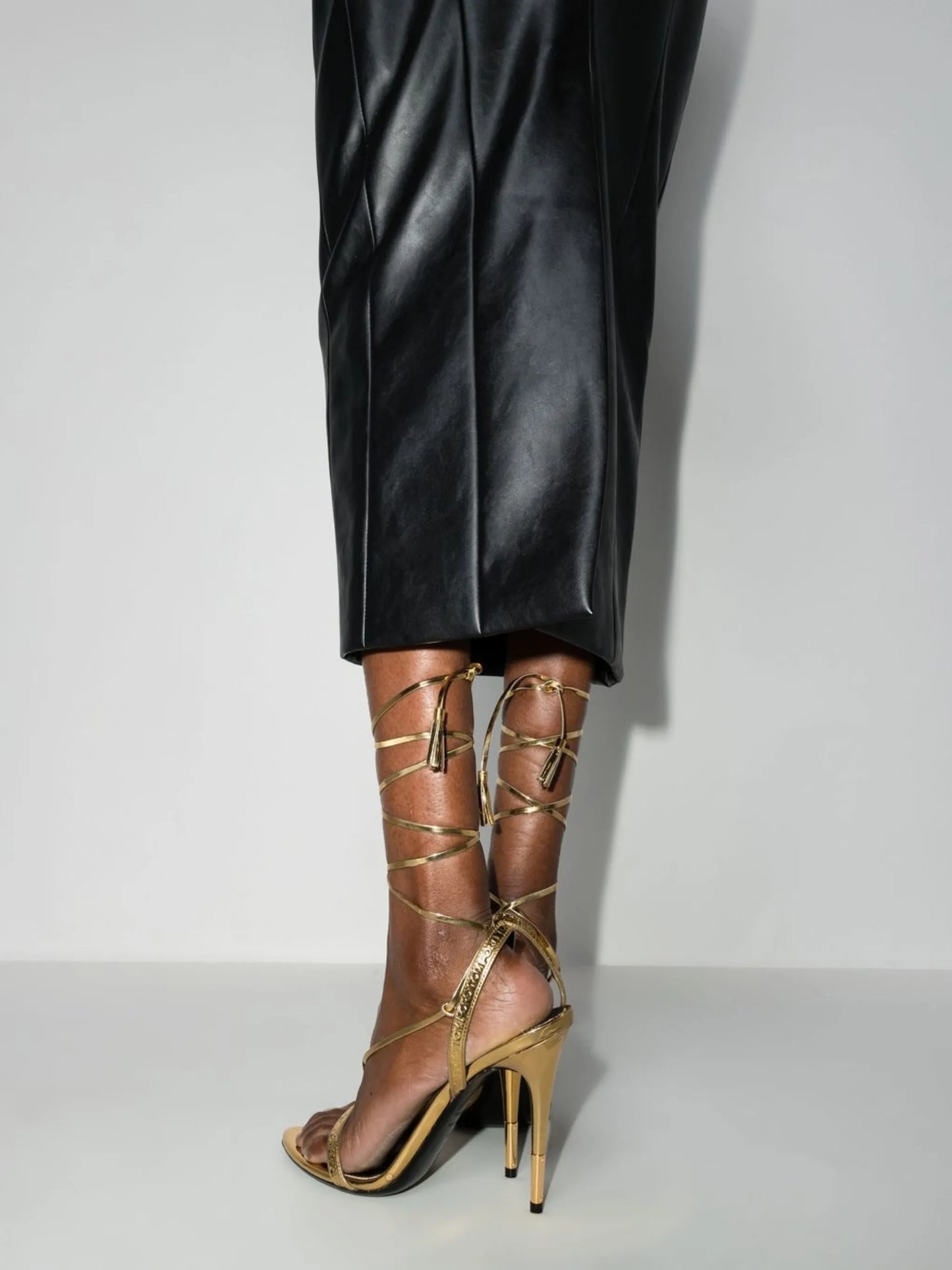 metallic-finish 105mm sandals
