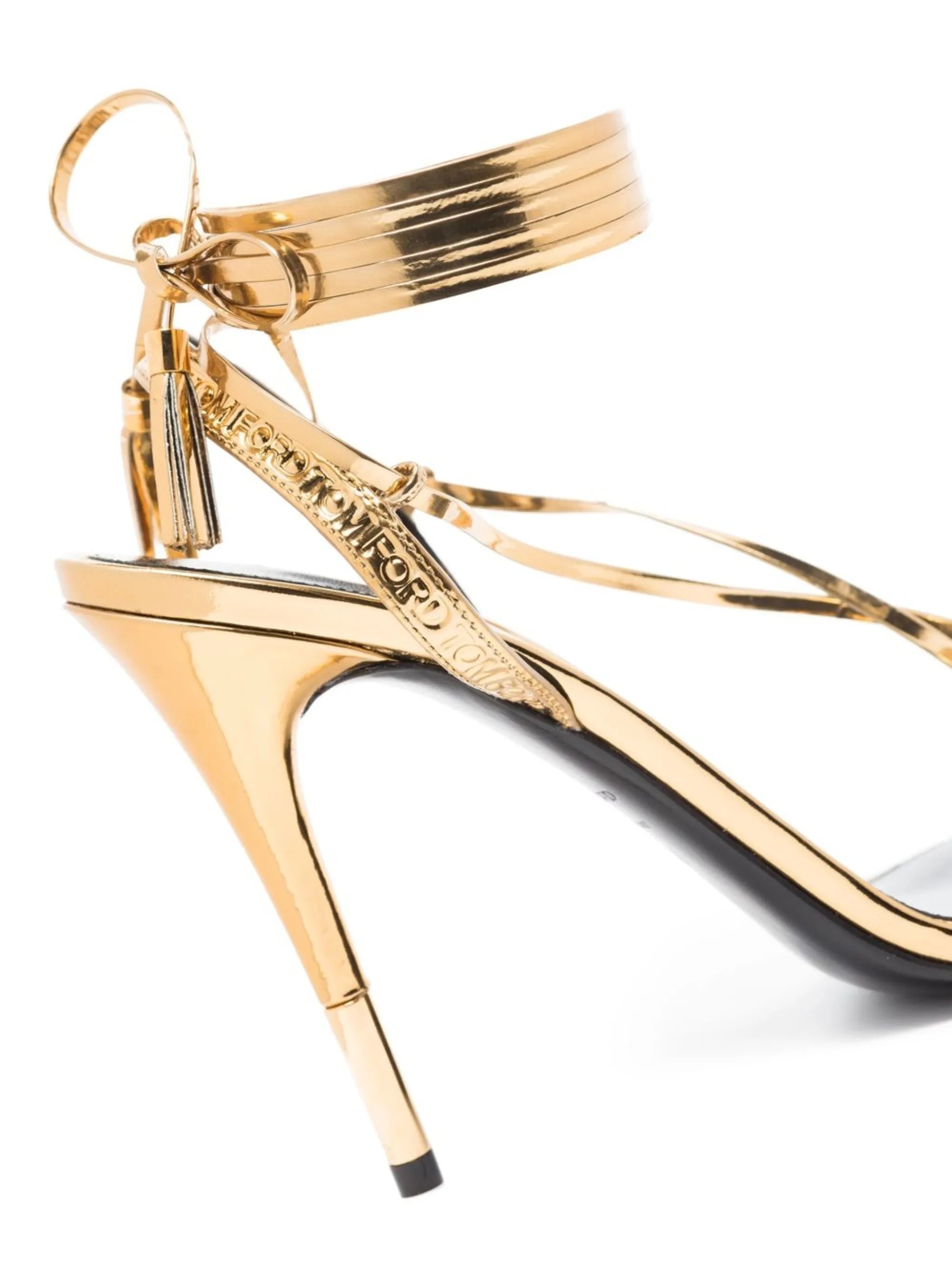 metallic-finish 105mm sandals