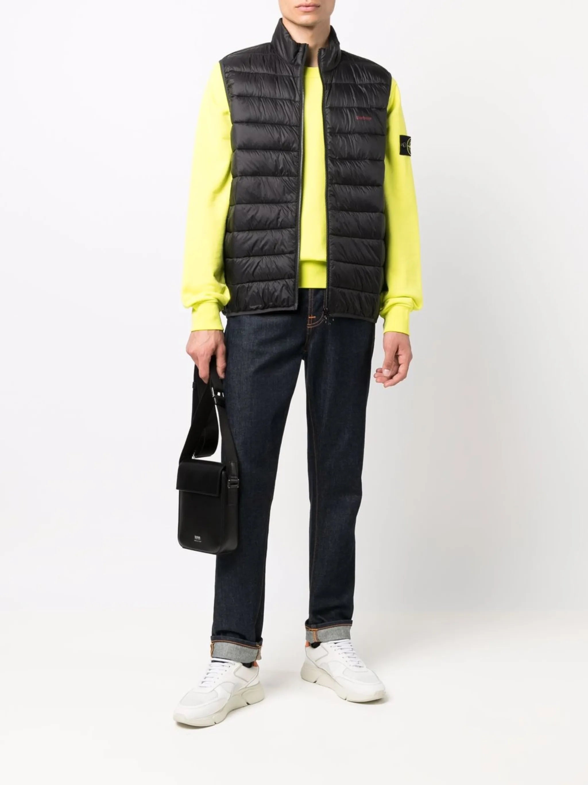 padded logo gilet