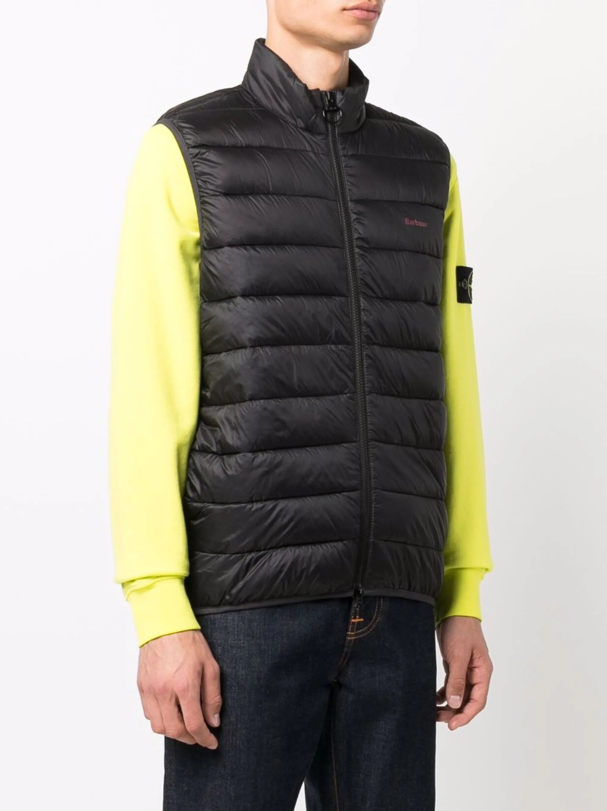 padded logo gilet