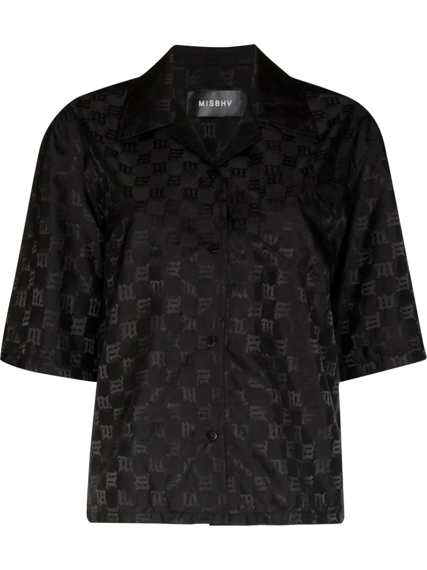 monogram pattern boxy shirt
