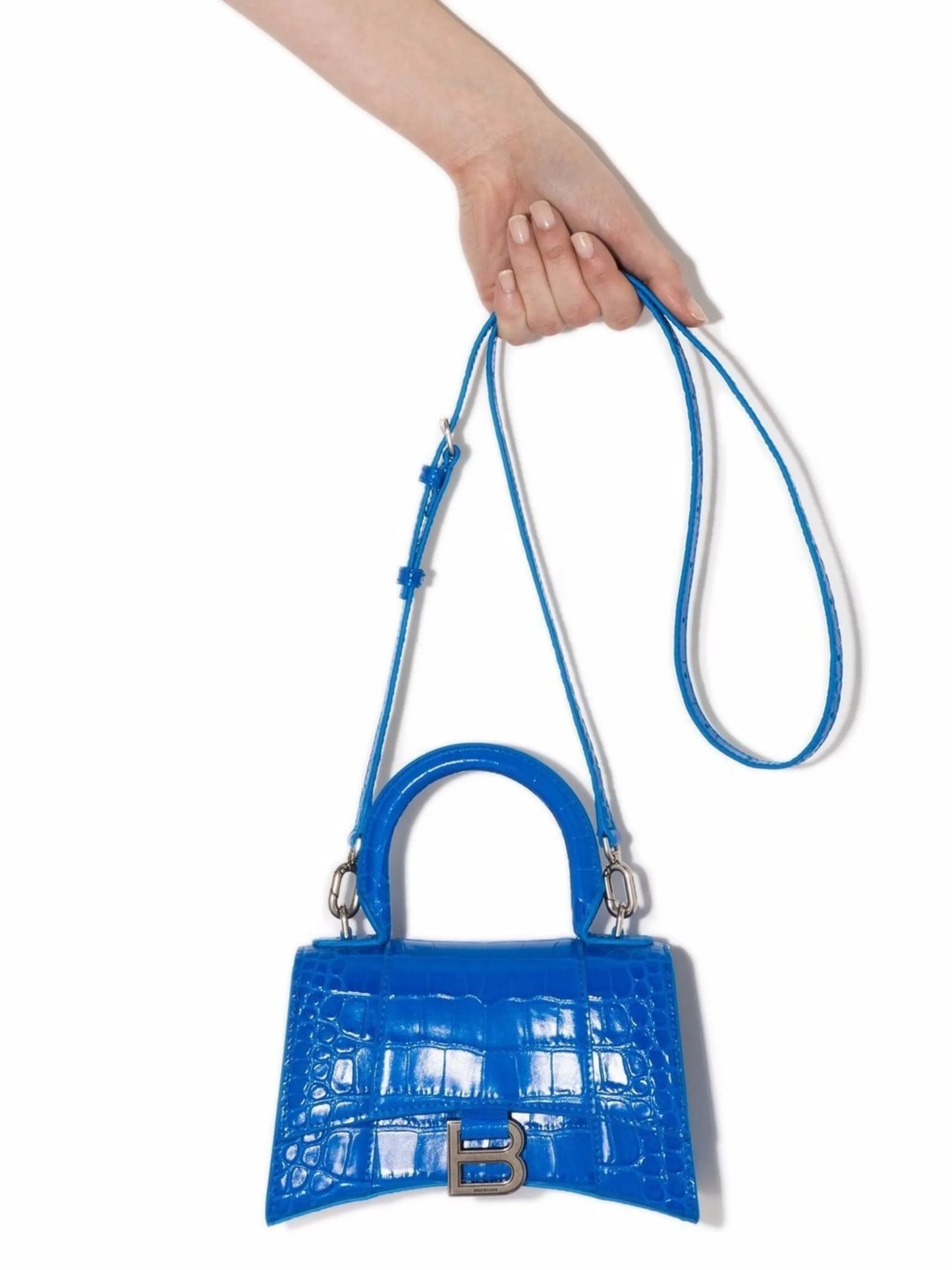 Hourglass XS embossed tote bag