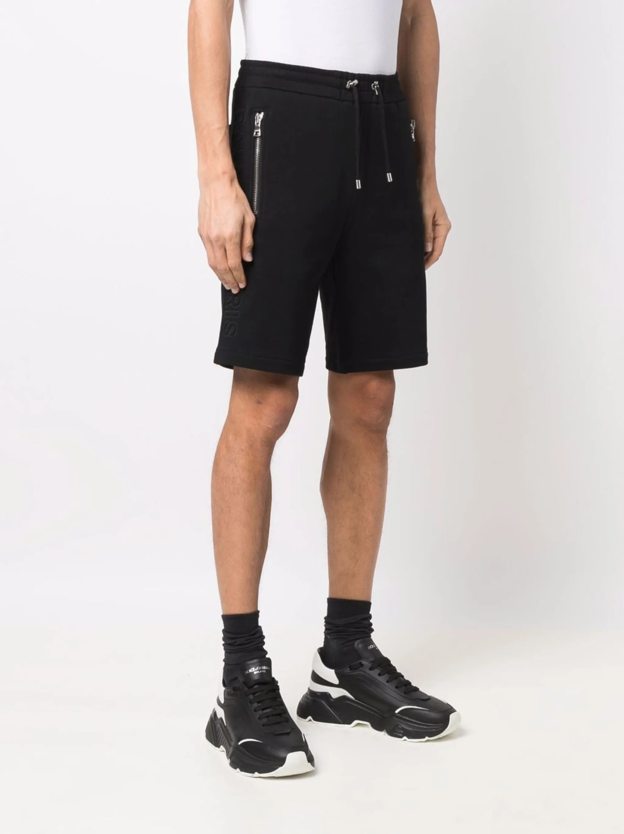 embossed-logo bermuda shorts