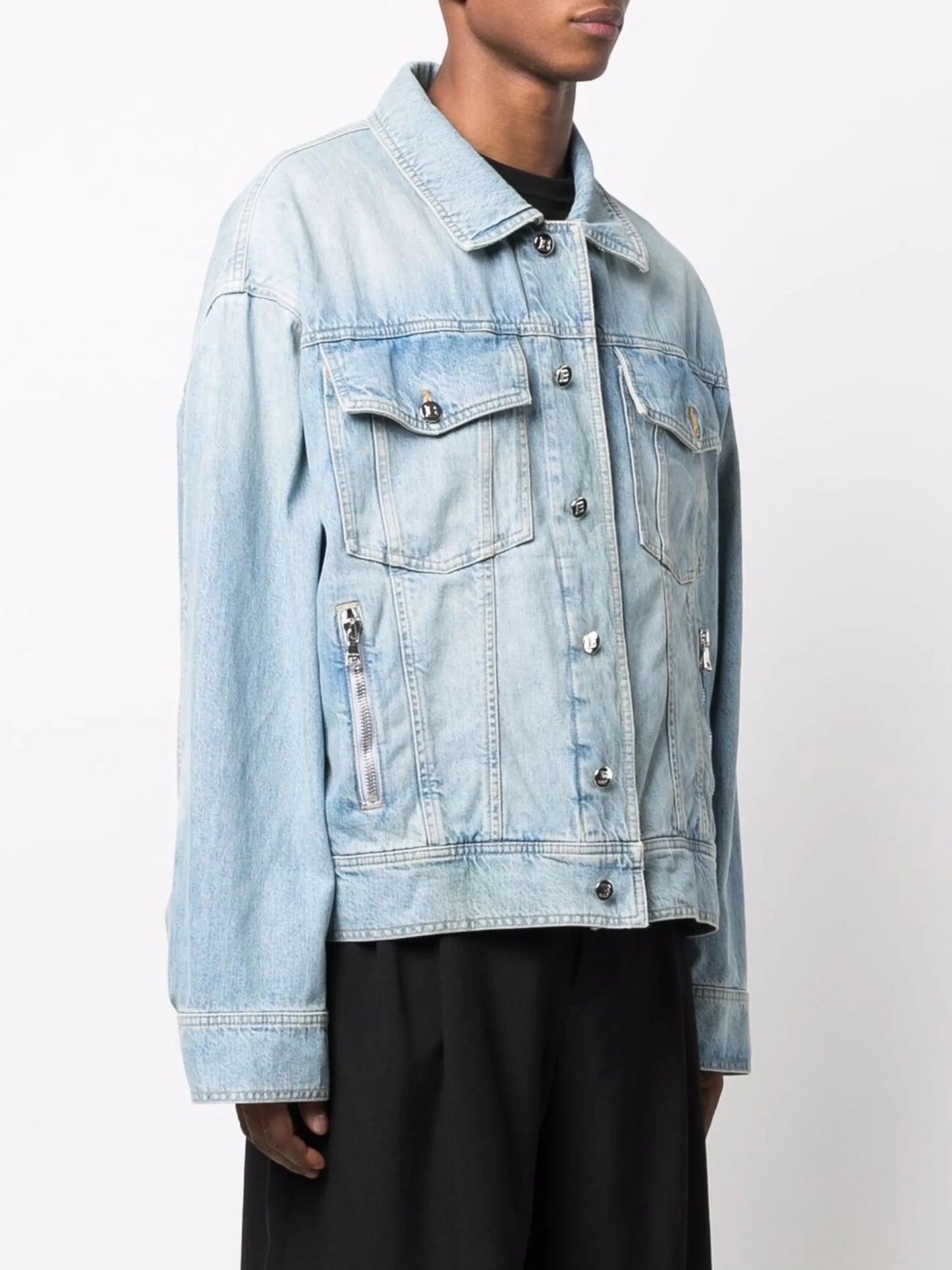 button-up denim jacket
