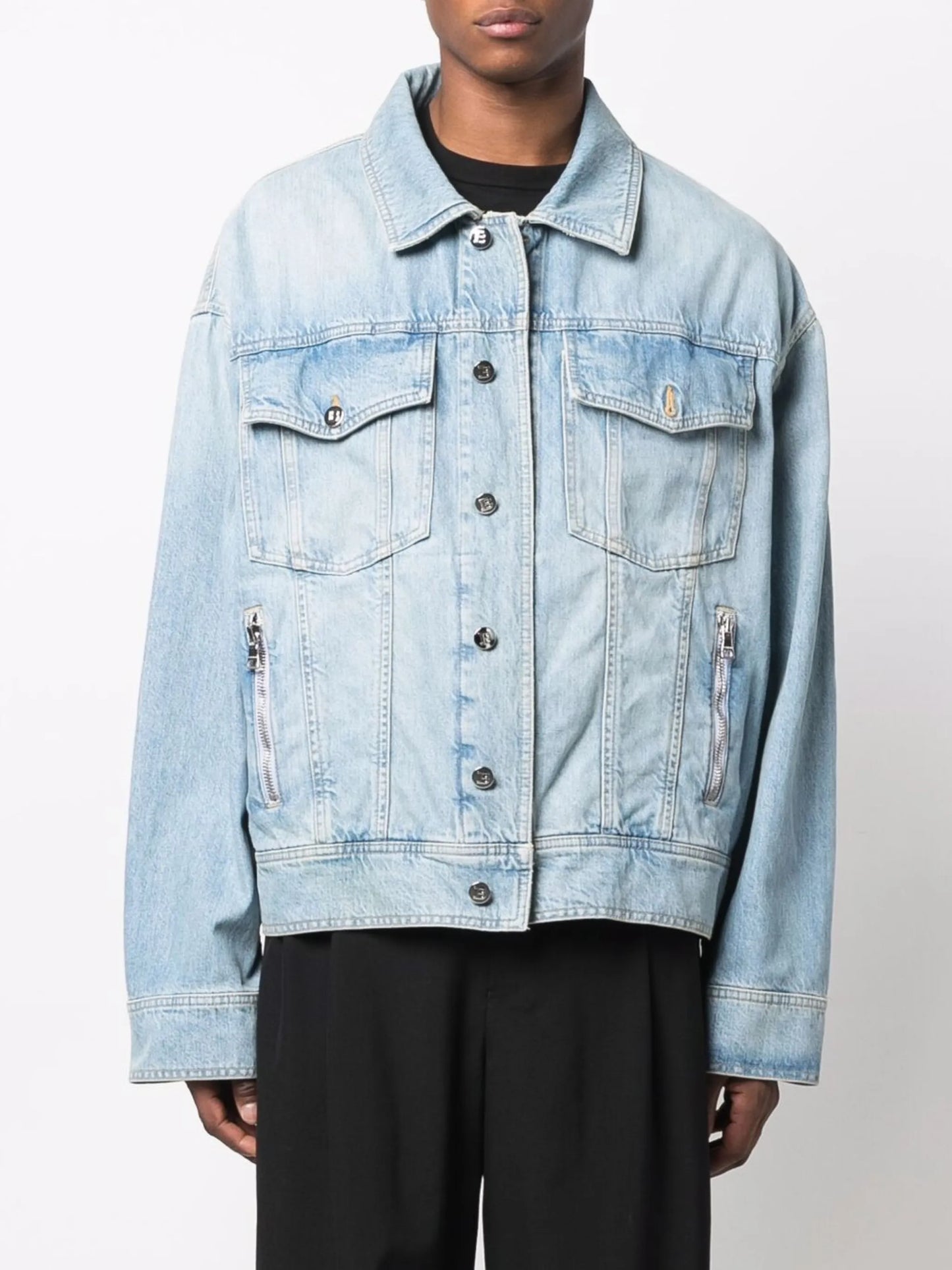 button-up denim jacket