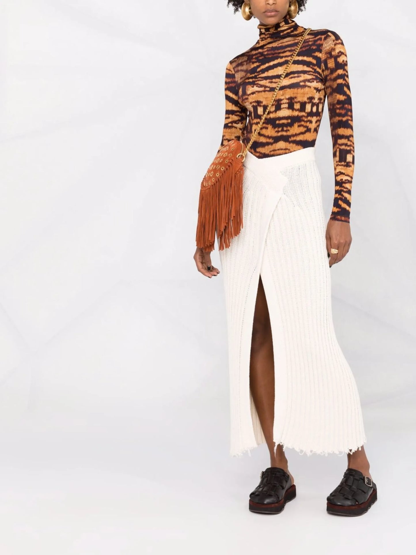 knitted wrap skirt