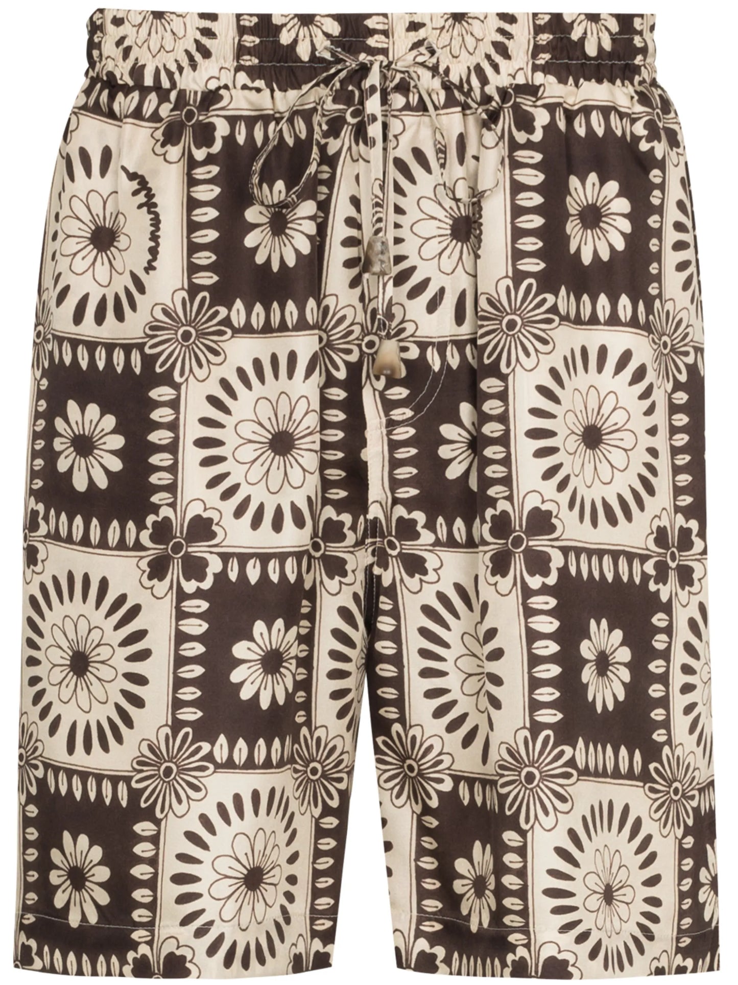 tile-print bermuda shorts