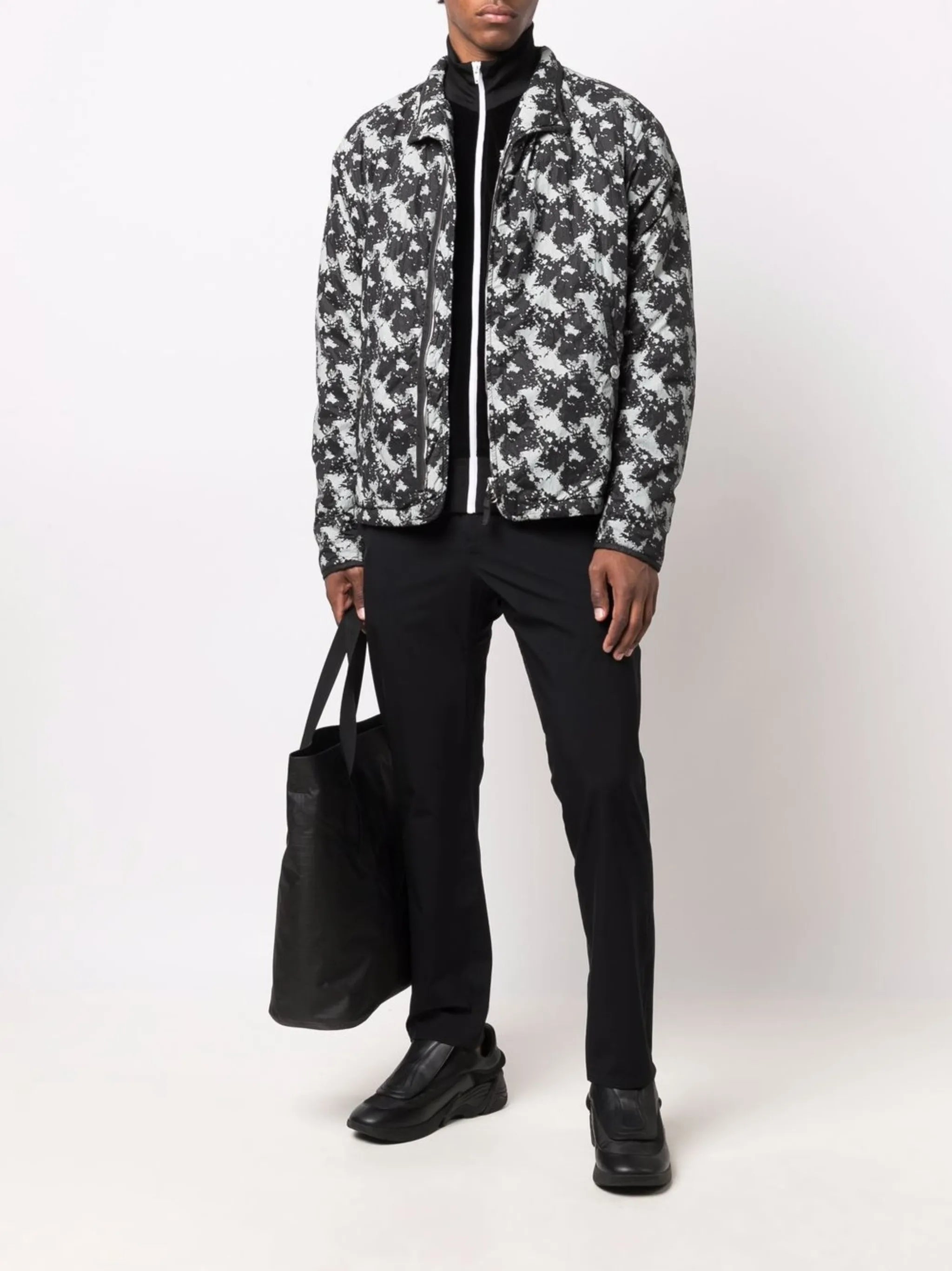 graphic print bomber jacket