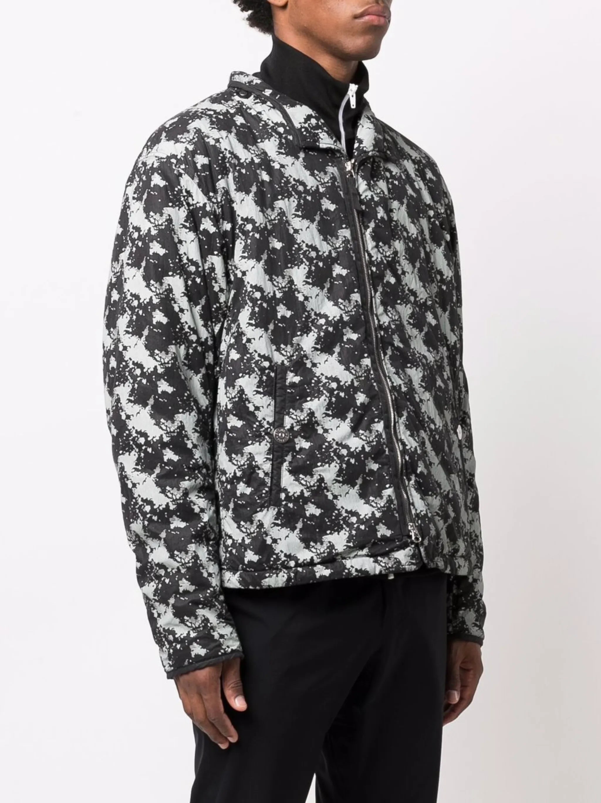 graphic print bomber jacket