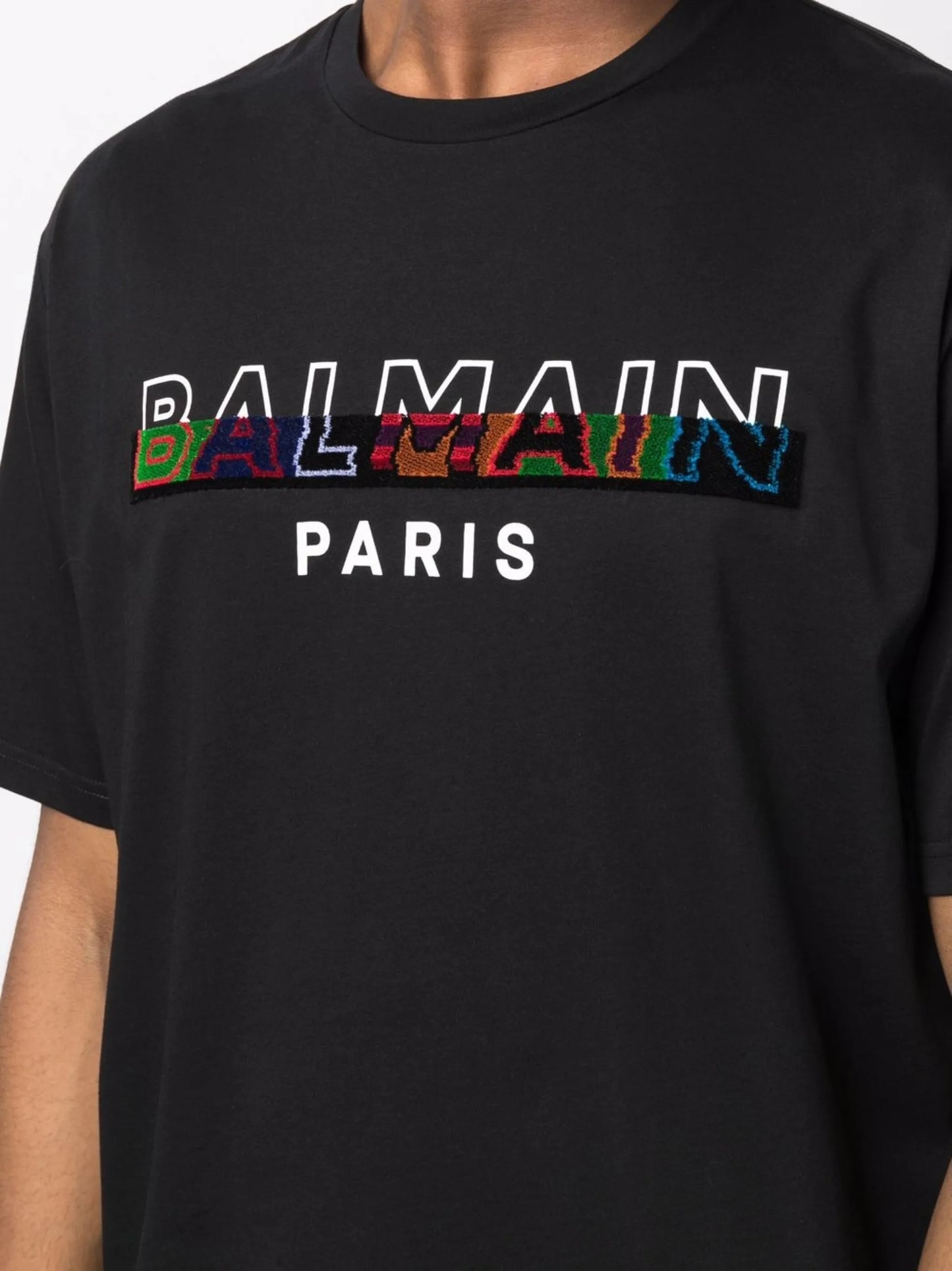 textured-logo T-shirt