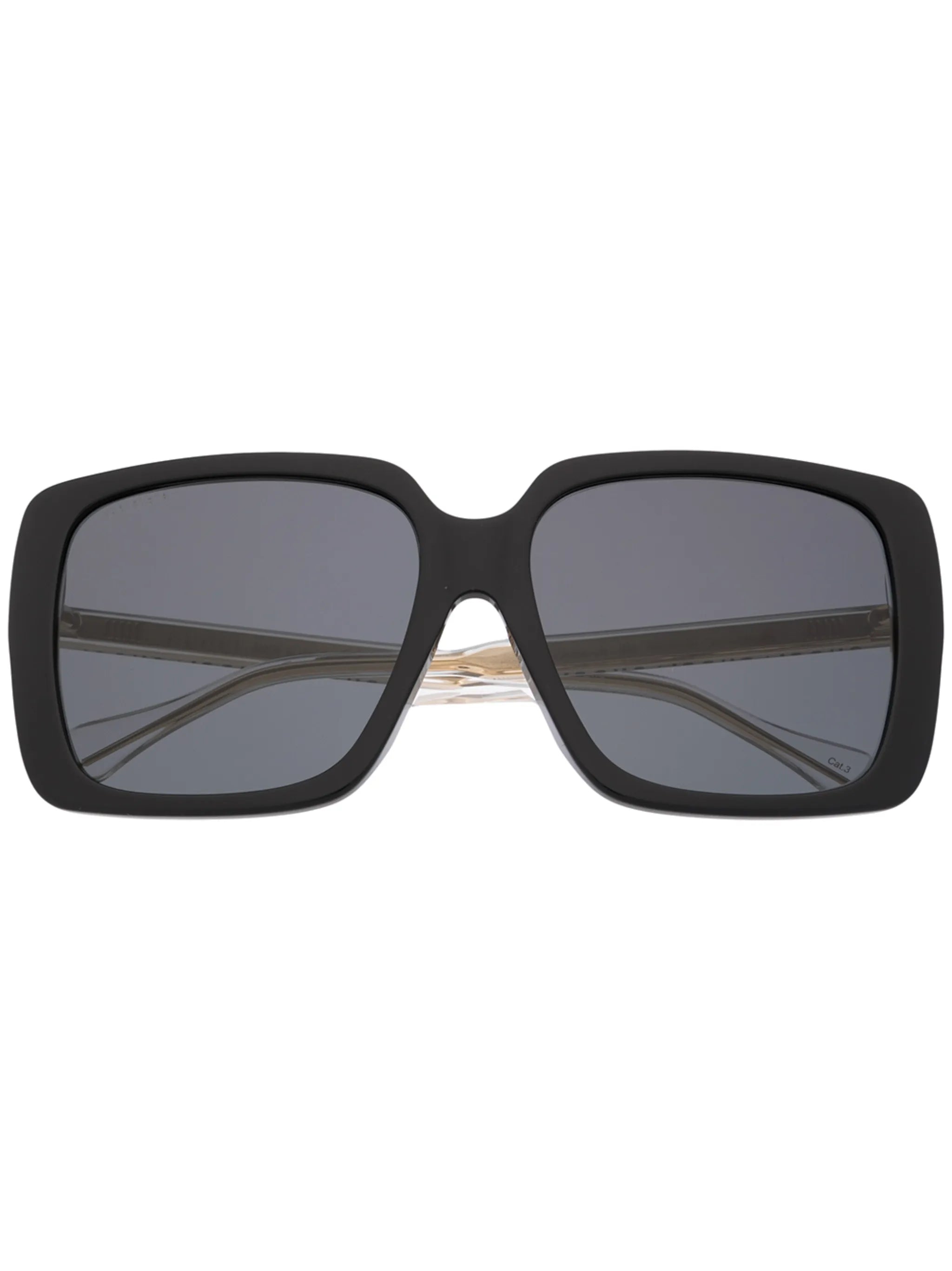 two-tone oversize-frame sunglasses