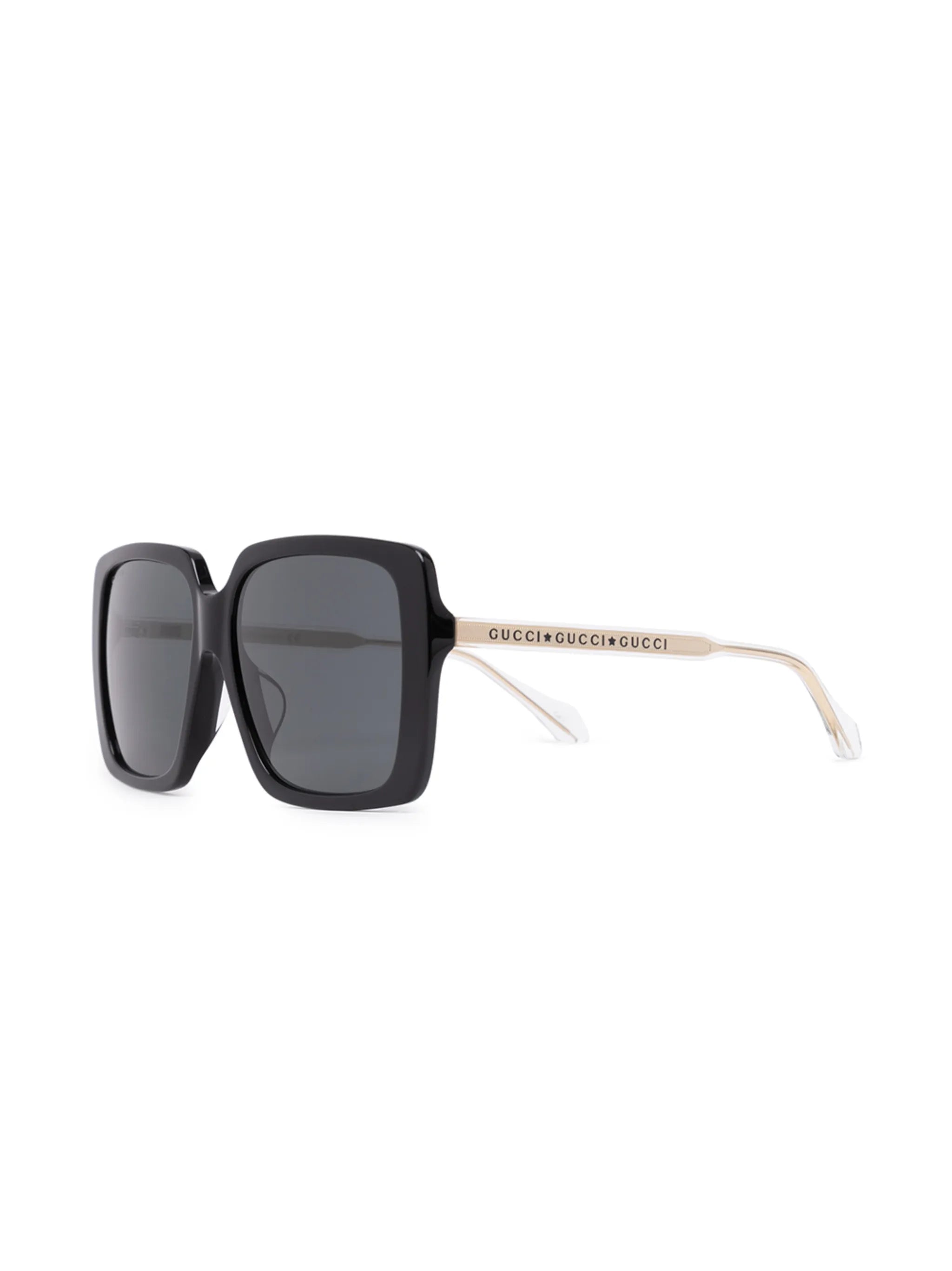 two-tone oversize-frame sunglasses