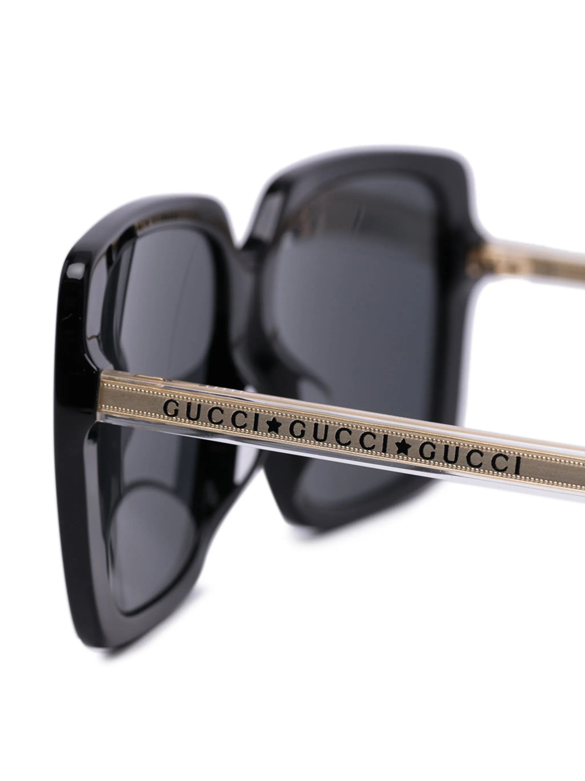 two-tone oversize-frame sunglasses