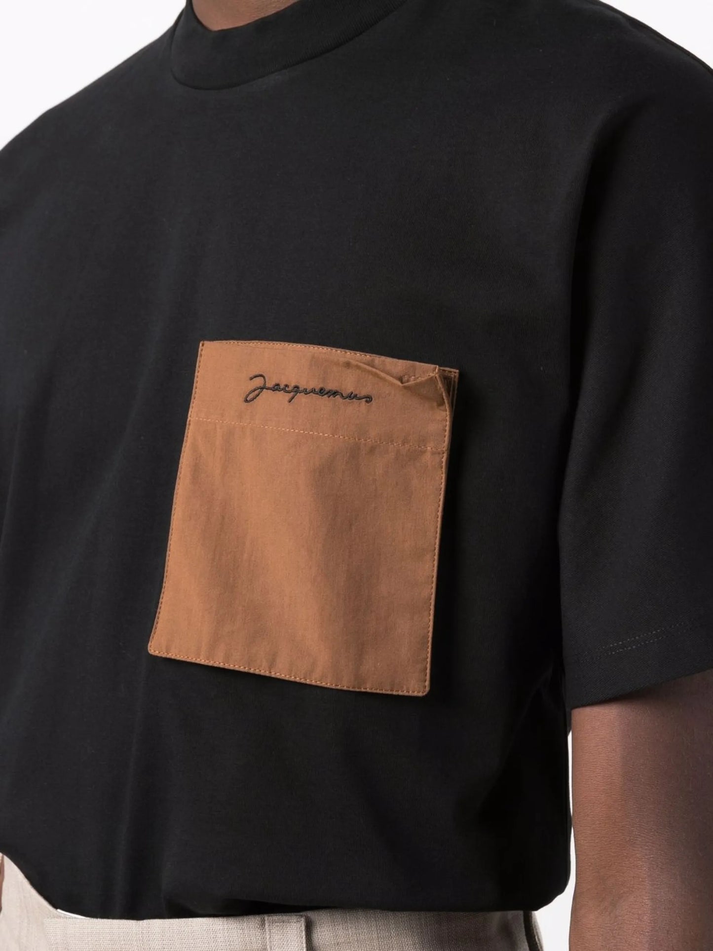 contrasting-panel detail T-shirt