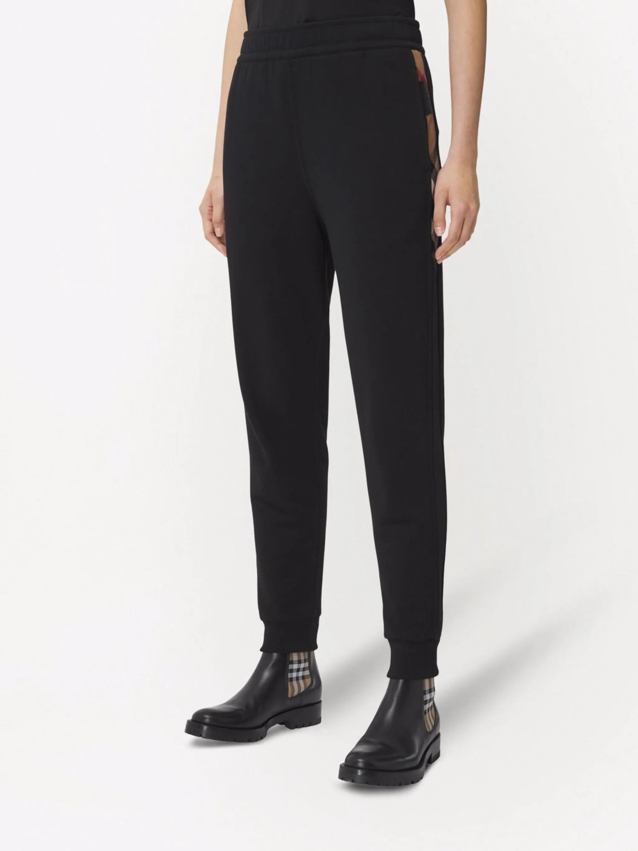 check-panel track pants