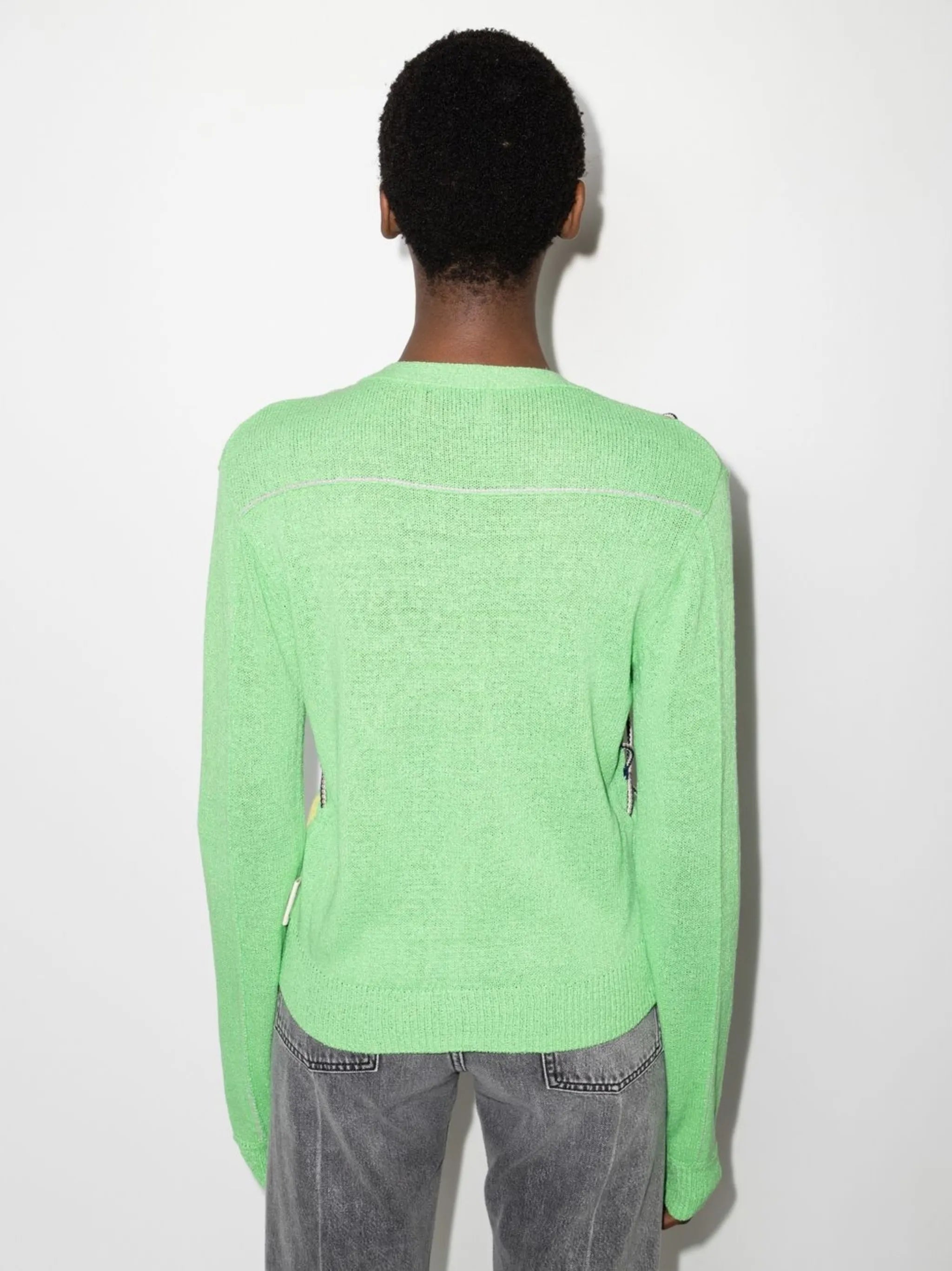 Joy argyle-string cardigan
