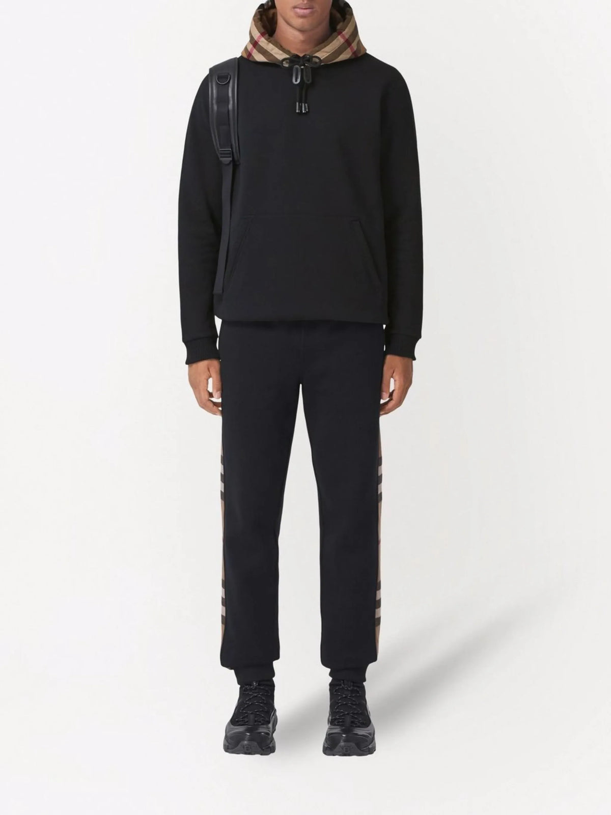 check-detail hoodie