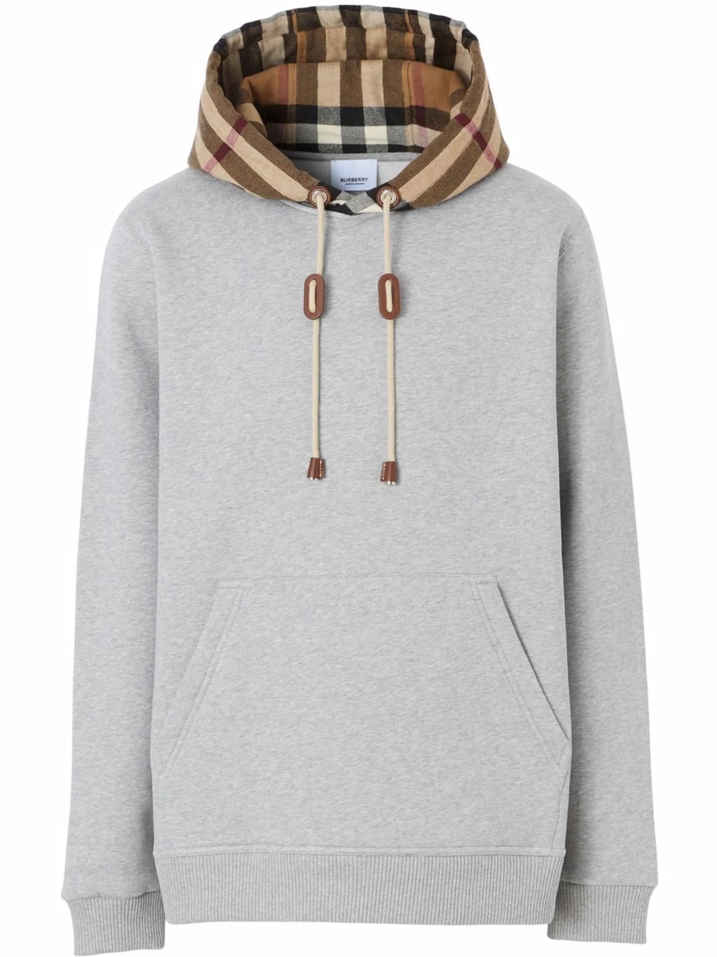 check-detail hoodie