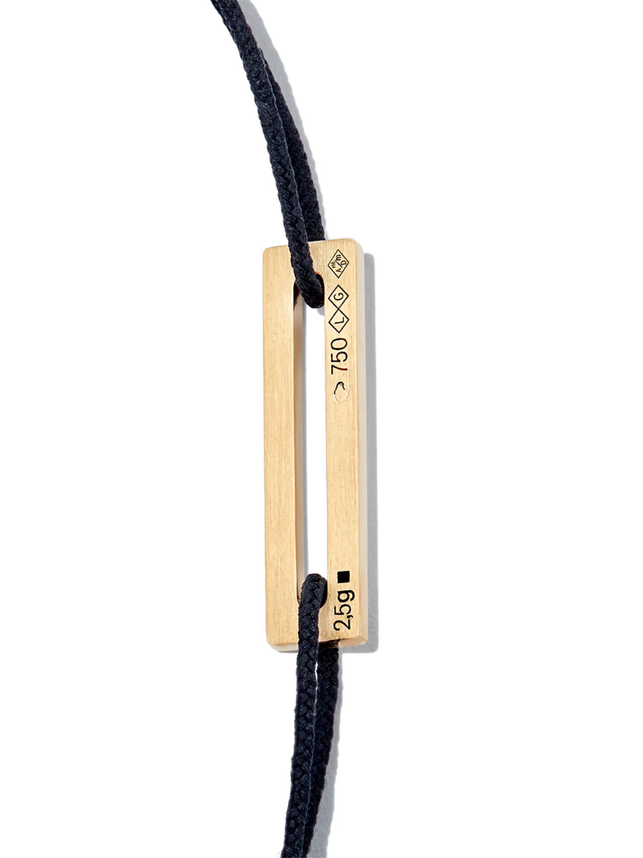 18kt yellow gold Punched Cord Le 2.5g diamond bracelet