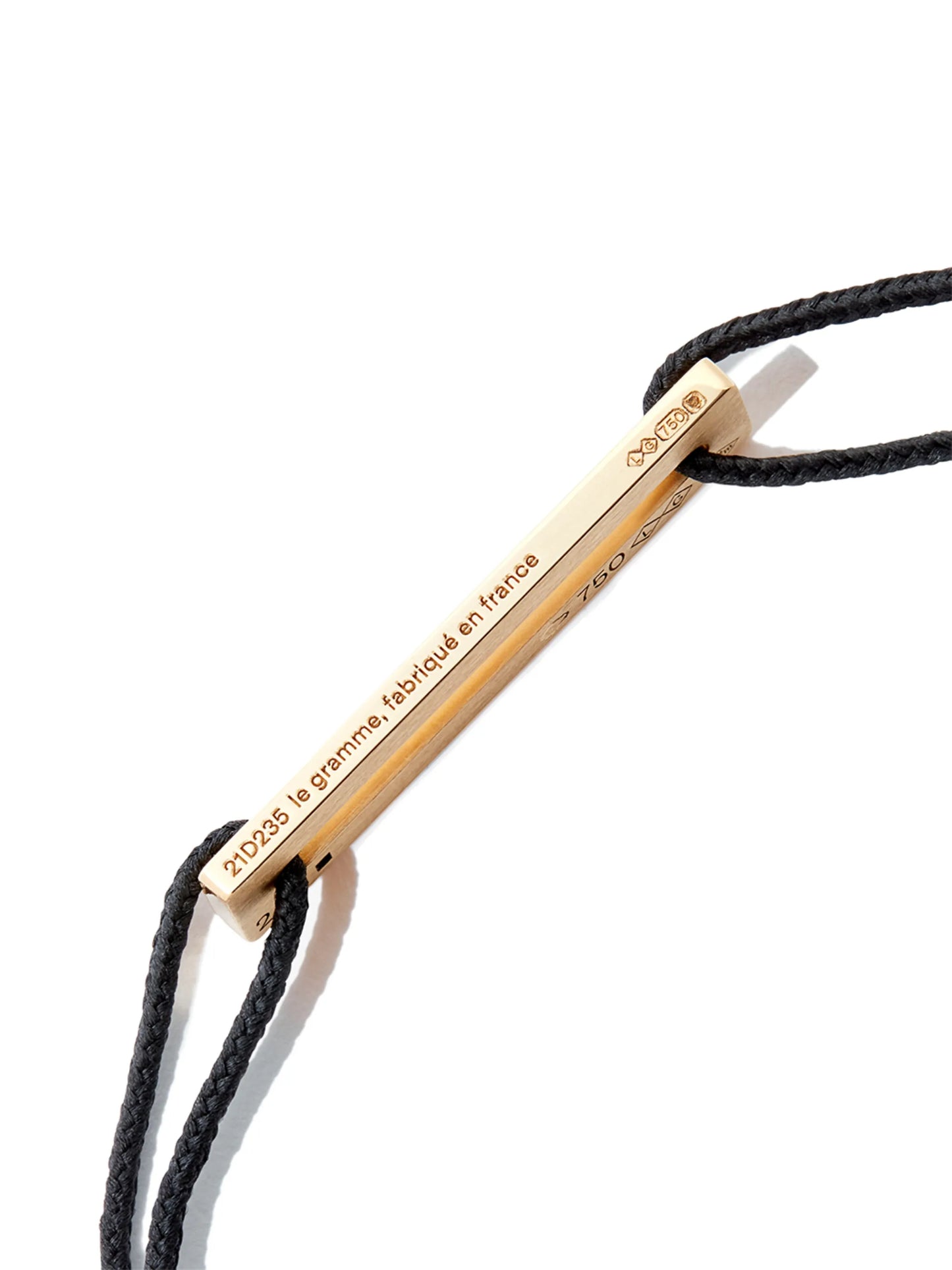 18kt yellow gold Punched Cord Le 2.5g diamond bracelet