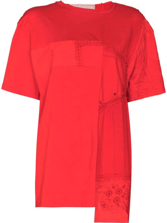 asymmetric patchwork T-shirt