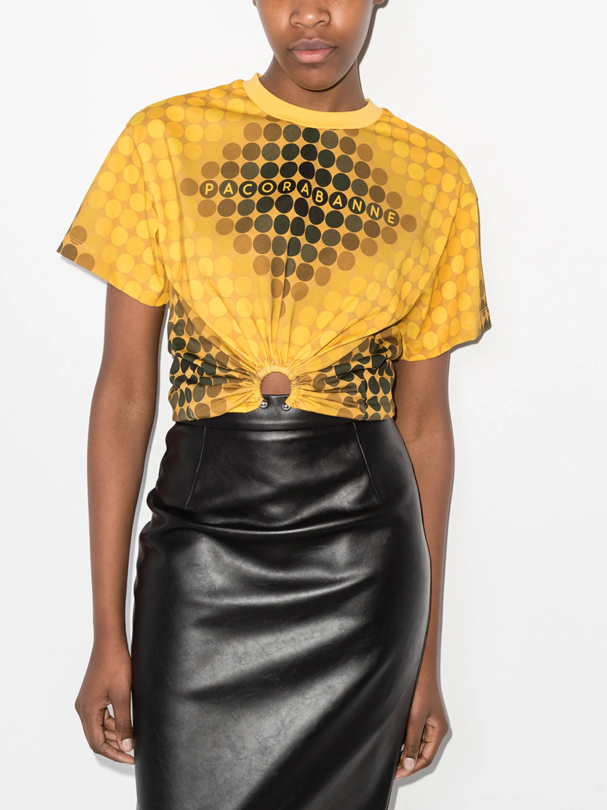 circle-print O-ring T-shirt