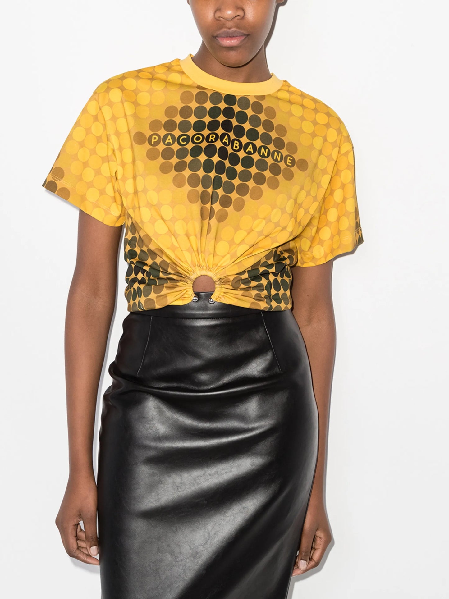 circle-print O-ring T-shirt