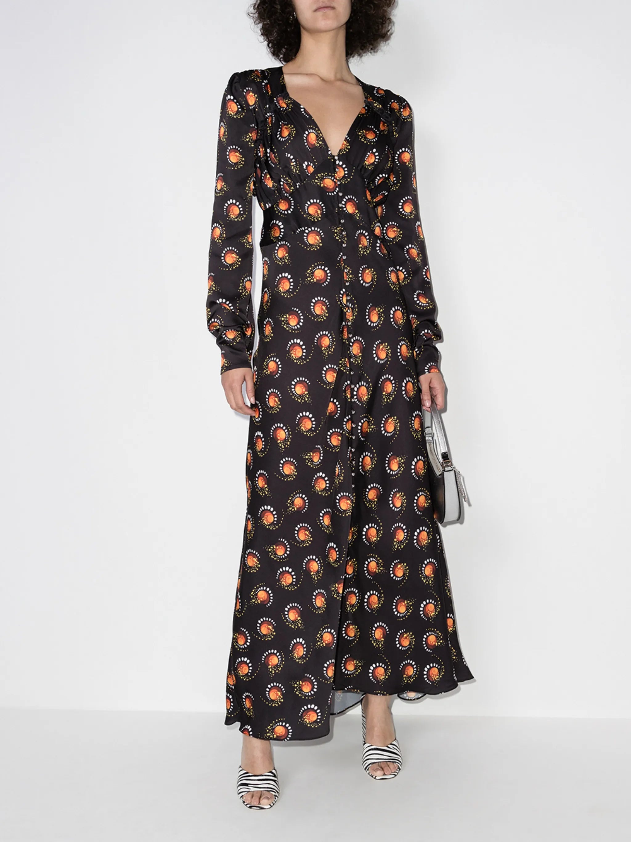 firework-print maxi dress
