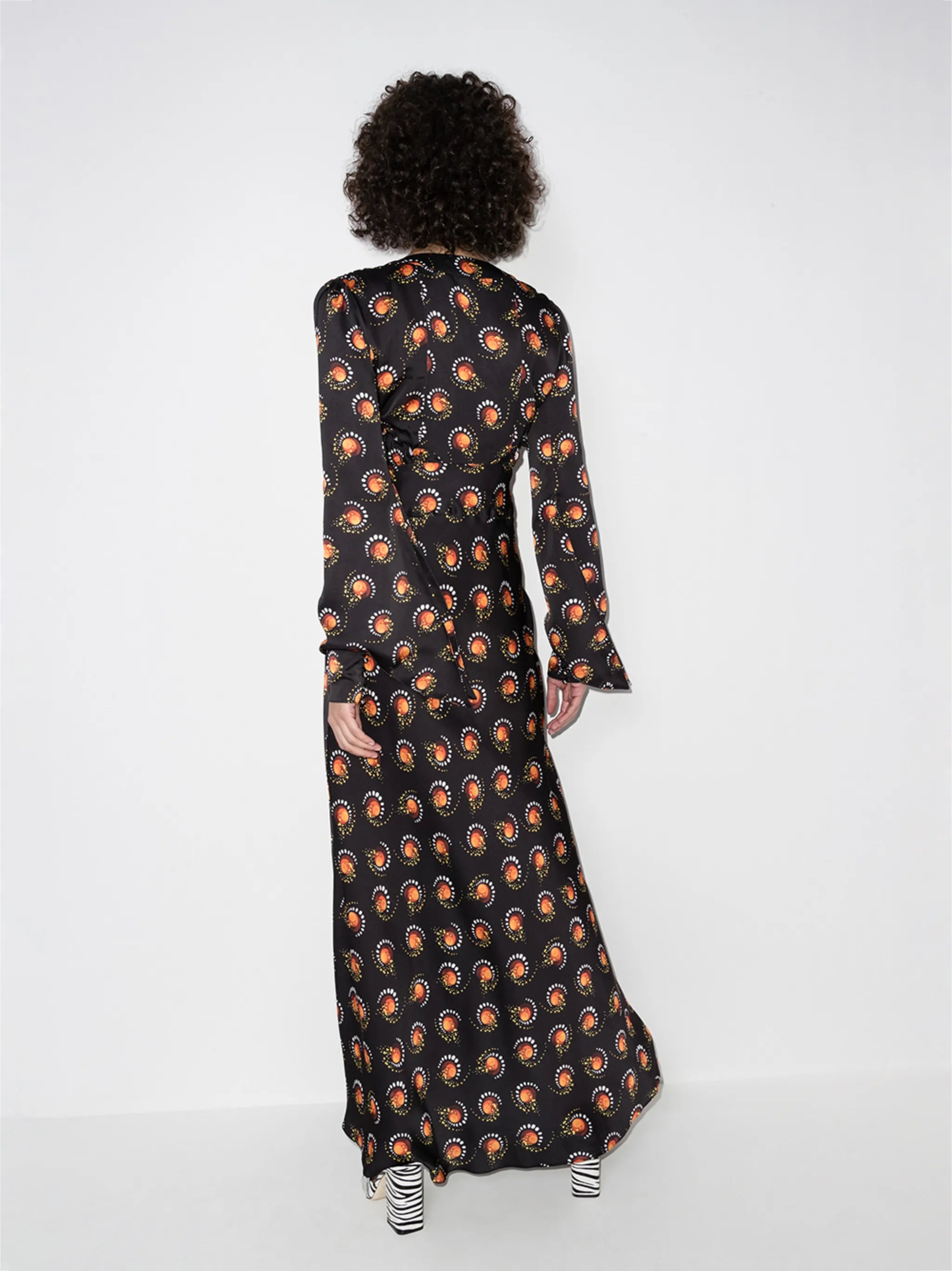 firework-print maxi dress