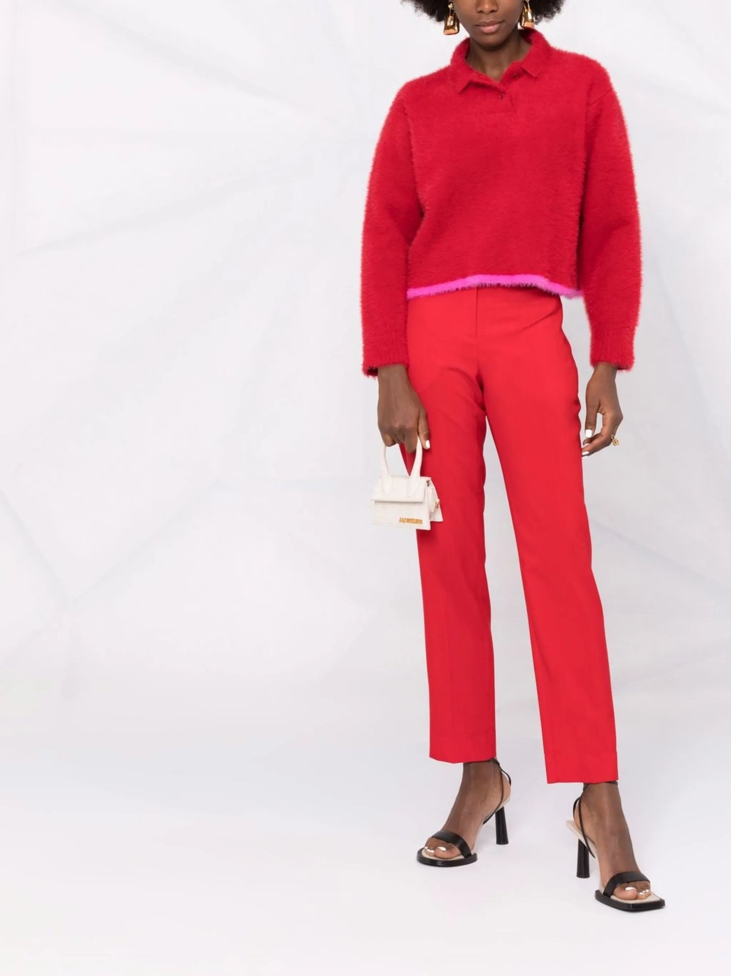 stripe-detail long-sleeve jumper