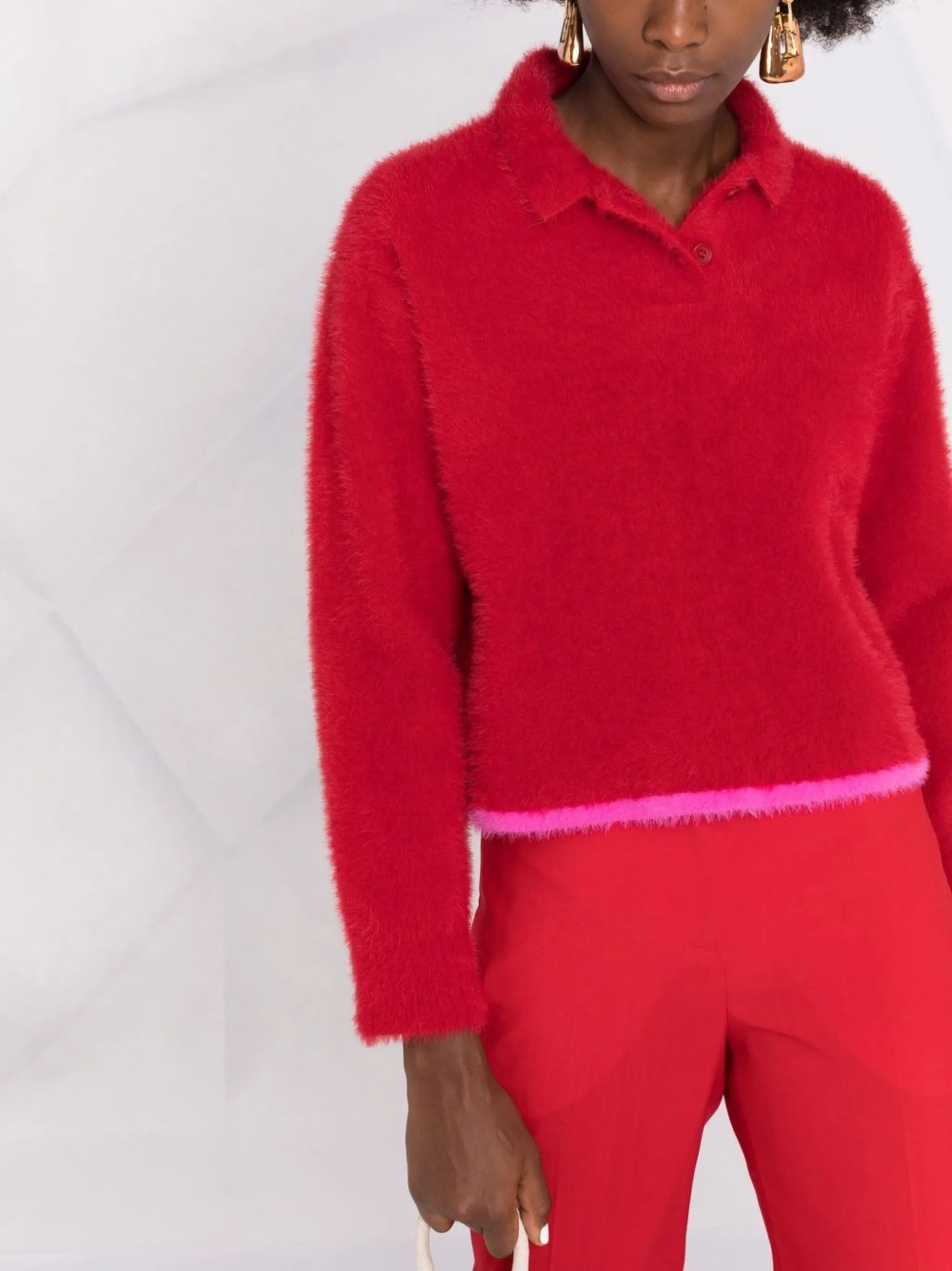 stripe-detail long-sleeve jumper