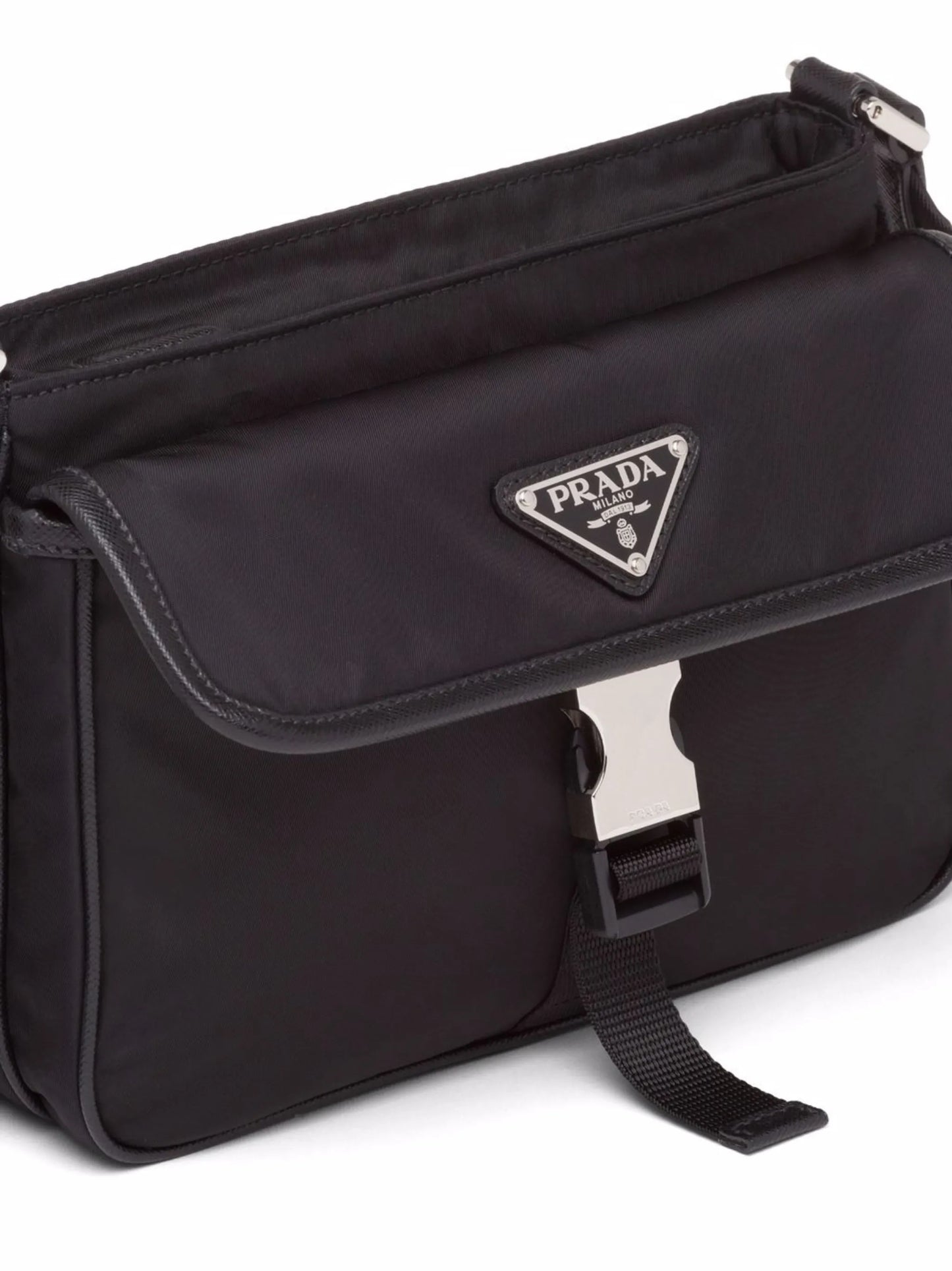 logo-plaque messenger bag