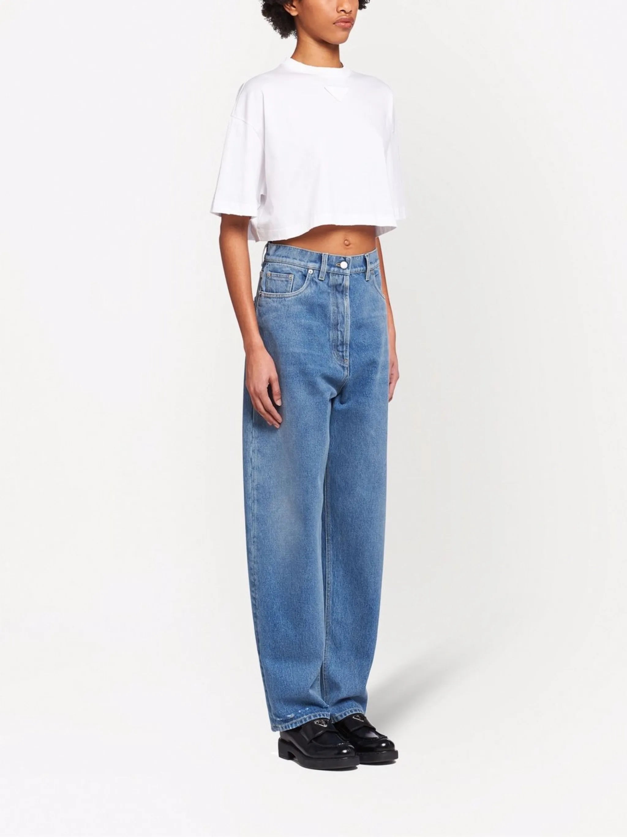 organic-denim wide-leg jeans